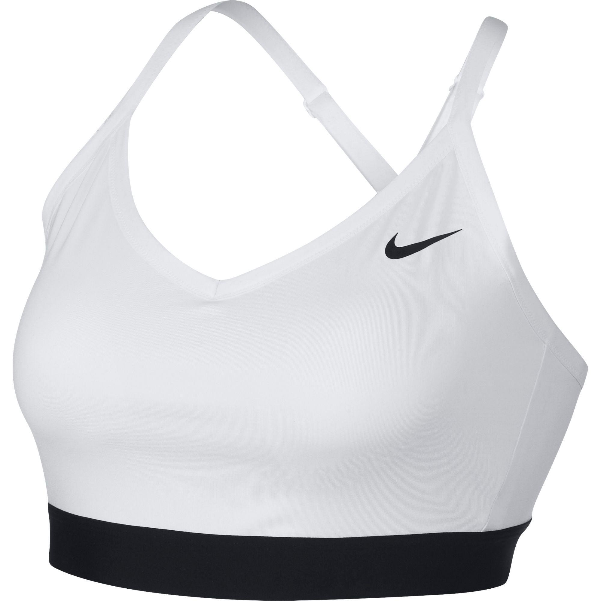 Lyst Nike Plus Size Solid Indy Sports Bra In White