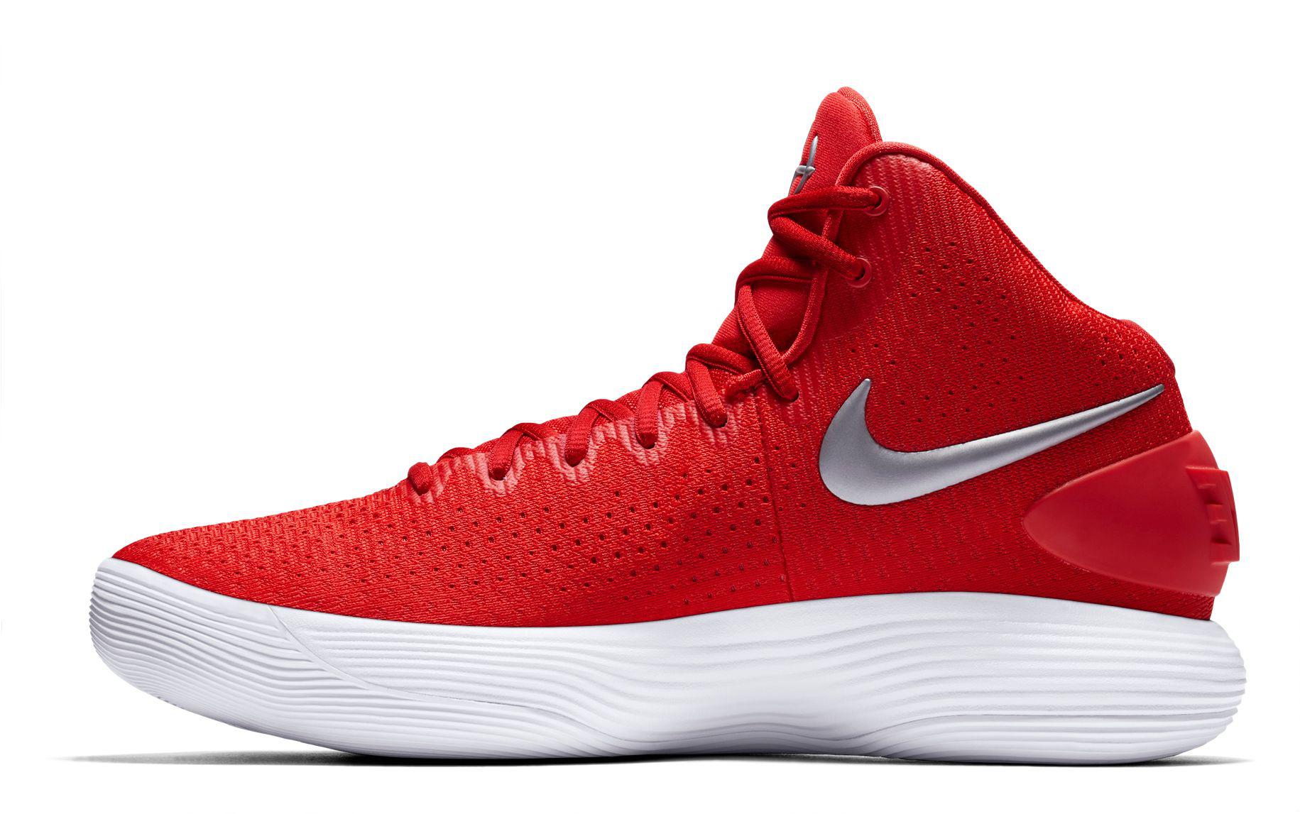 red nike basketball sneakers