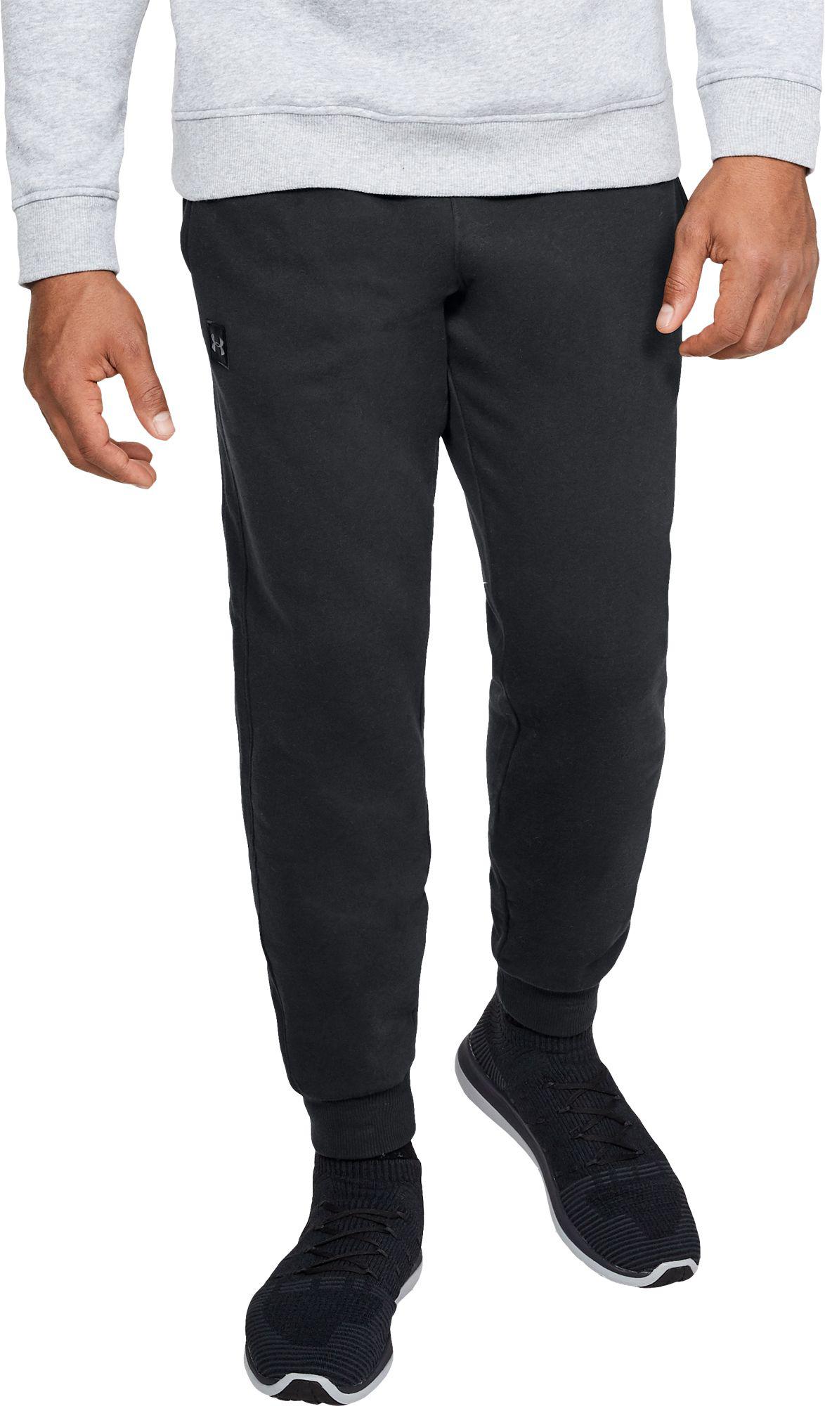 Under Armour Rival Fleece Jogger Pants in Black/Black (Black) for Men ...