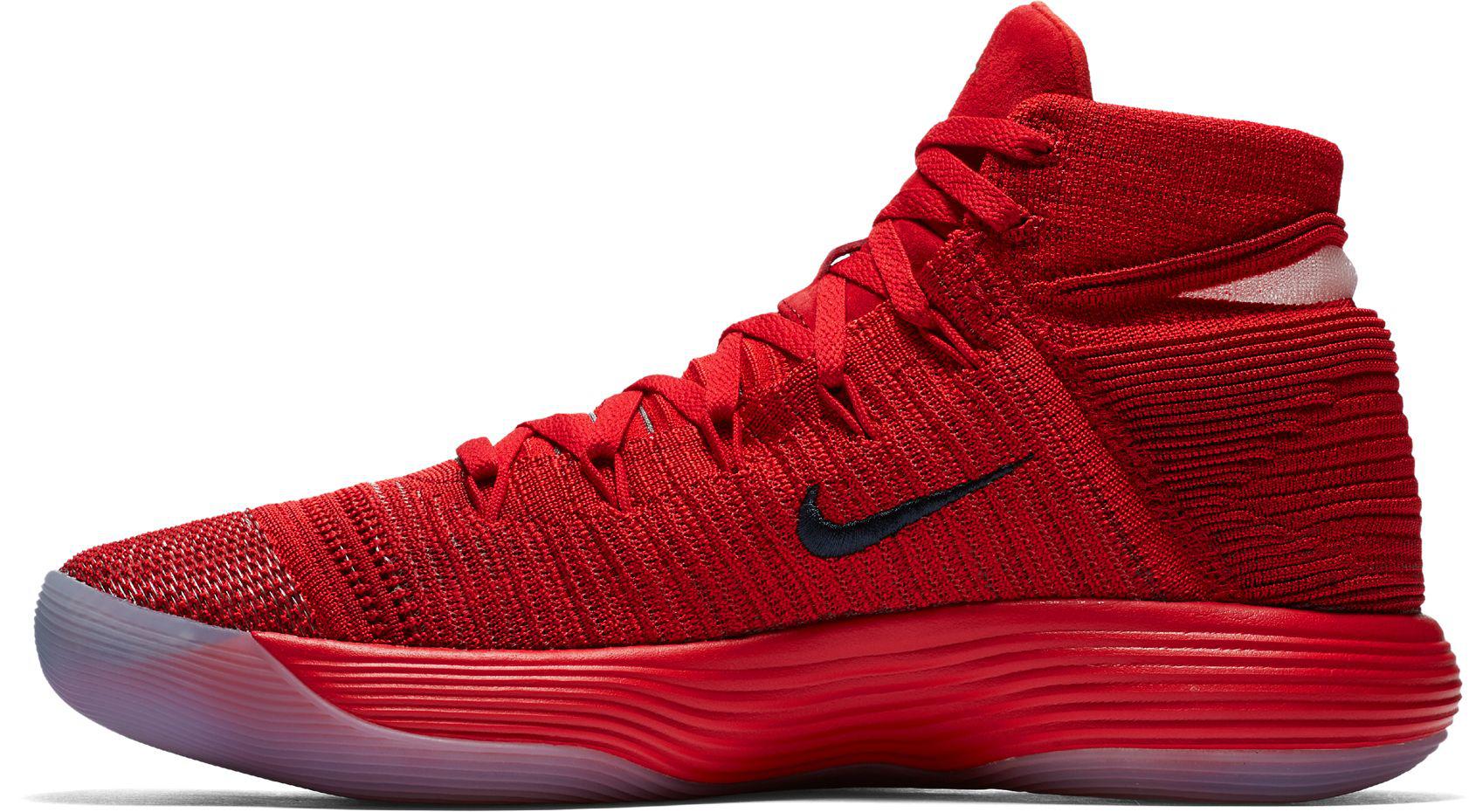 Nike React Hyperdunk 2017 Flyknit Basketball Shoes in Red