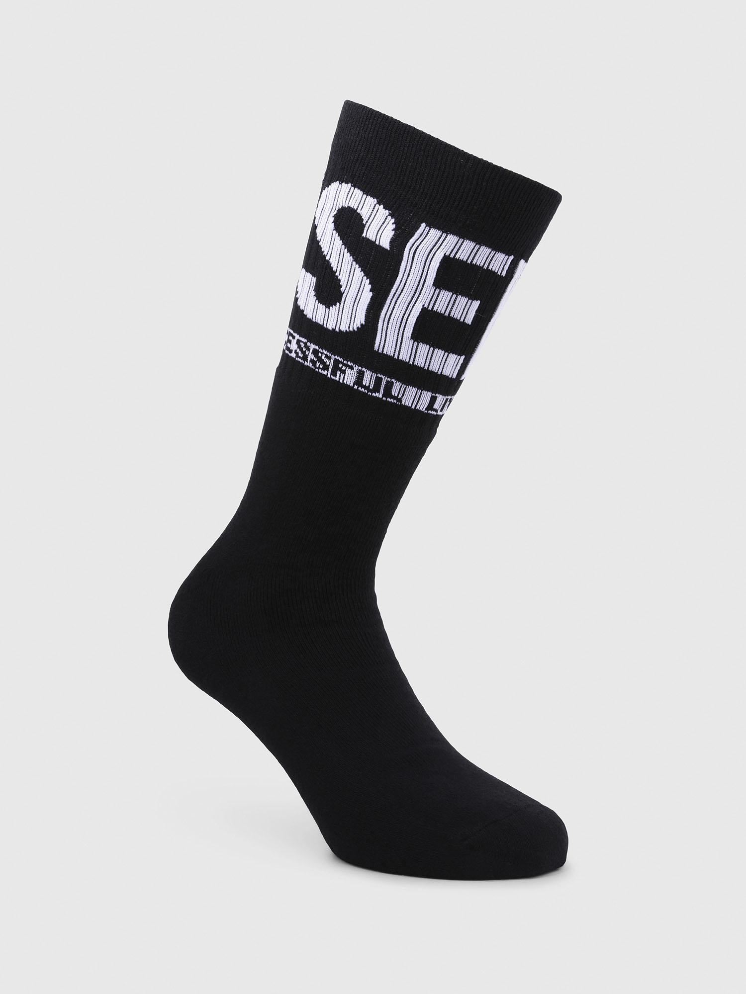 DIESEL Cotton Skm-ray Socks With Successful Living Slogan in Black for ...