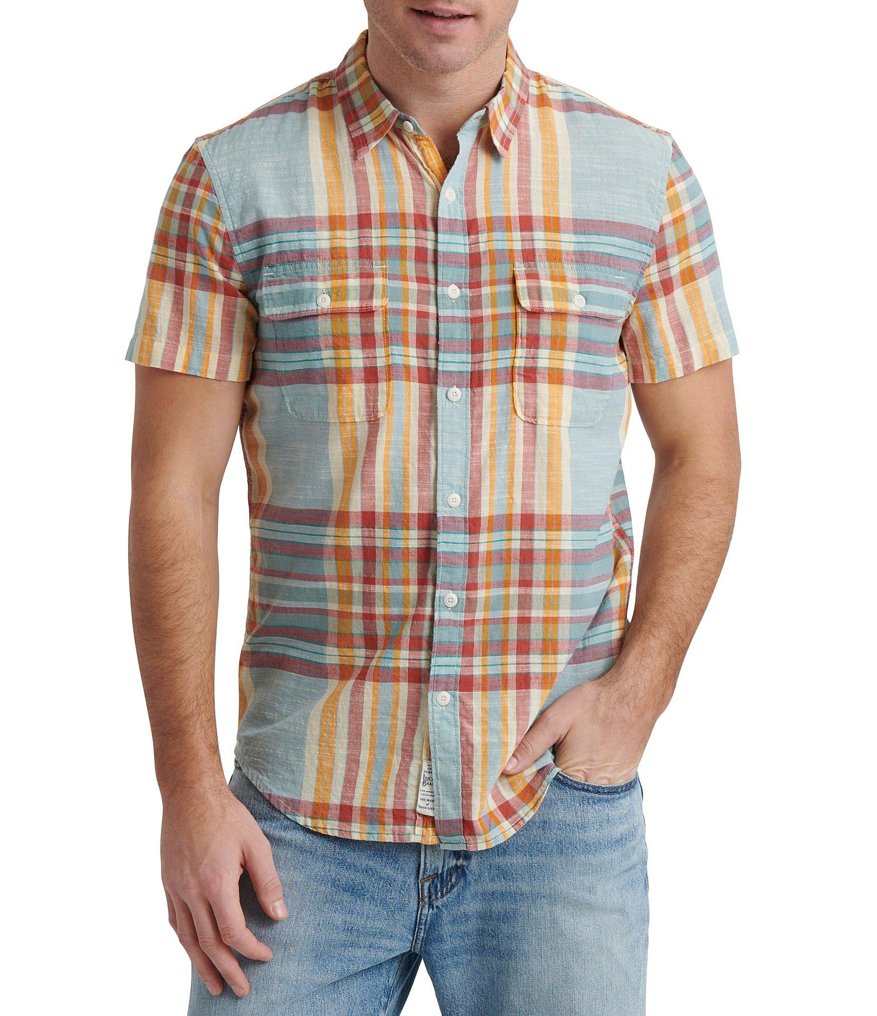 blue madras shirt