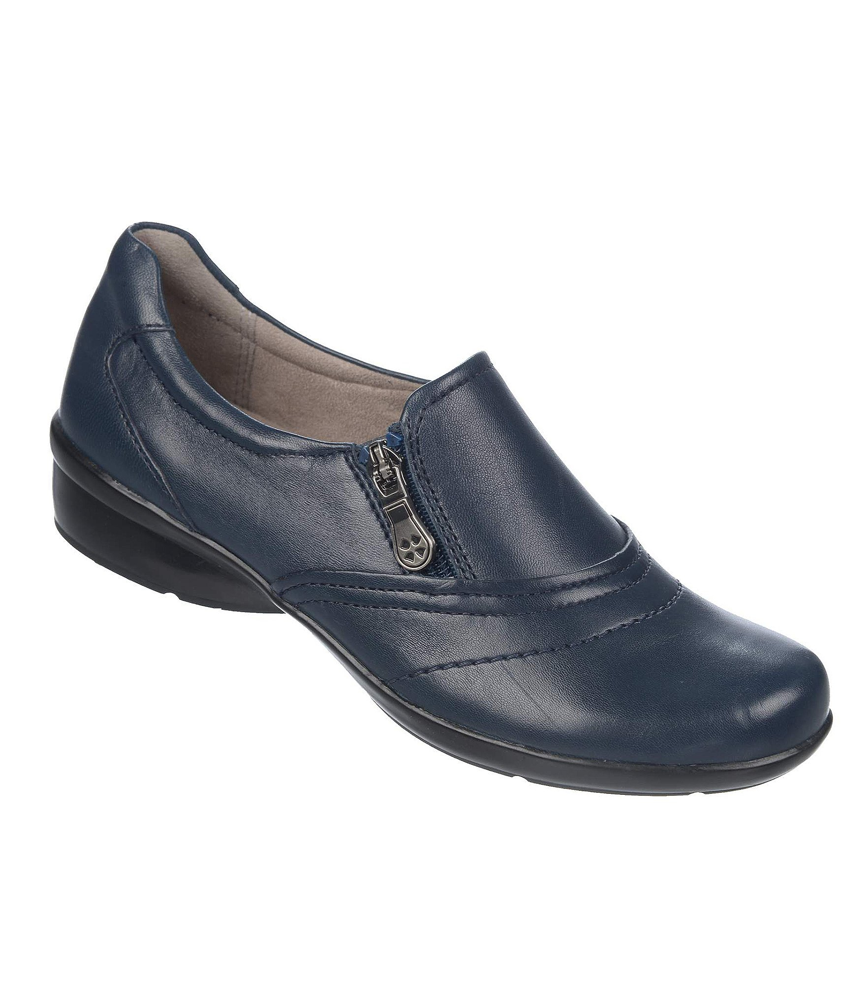 Naturalizer Clarissa Leather Slip-on Loafers in Blue | Lyst