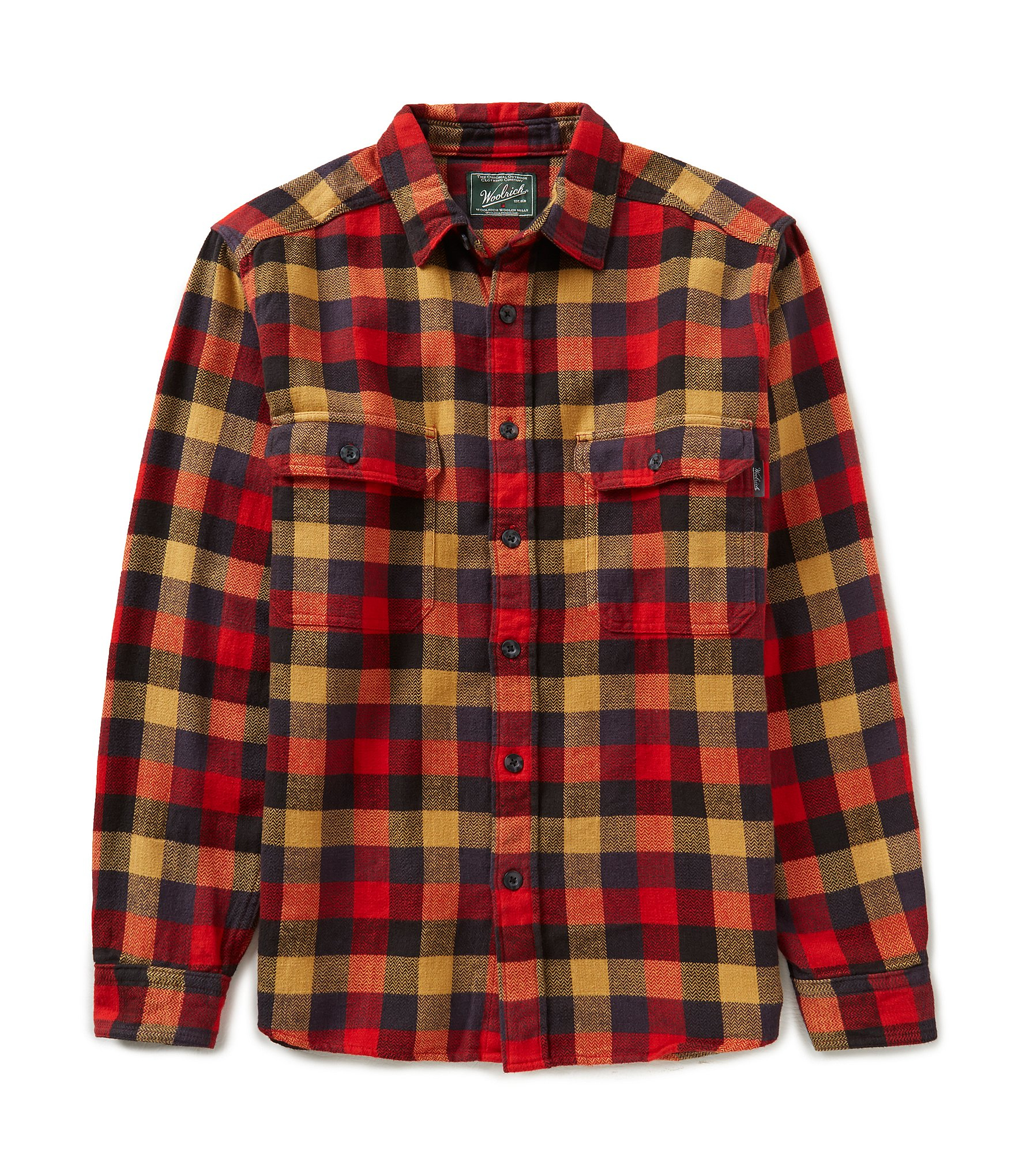 woolrich men's long sleeve shirts