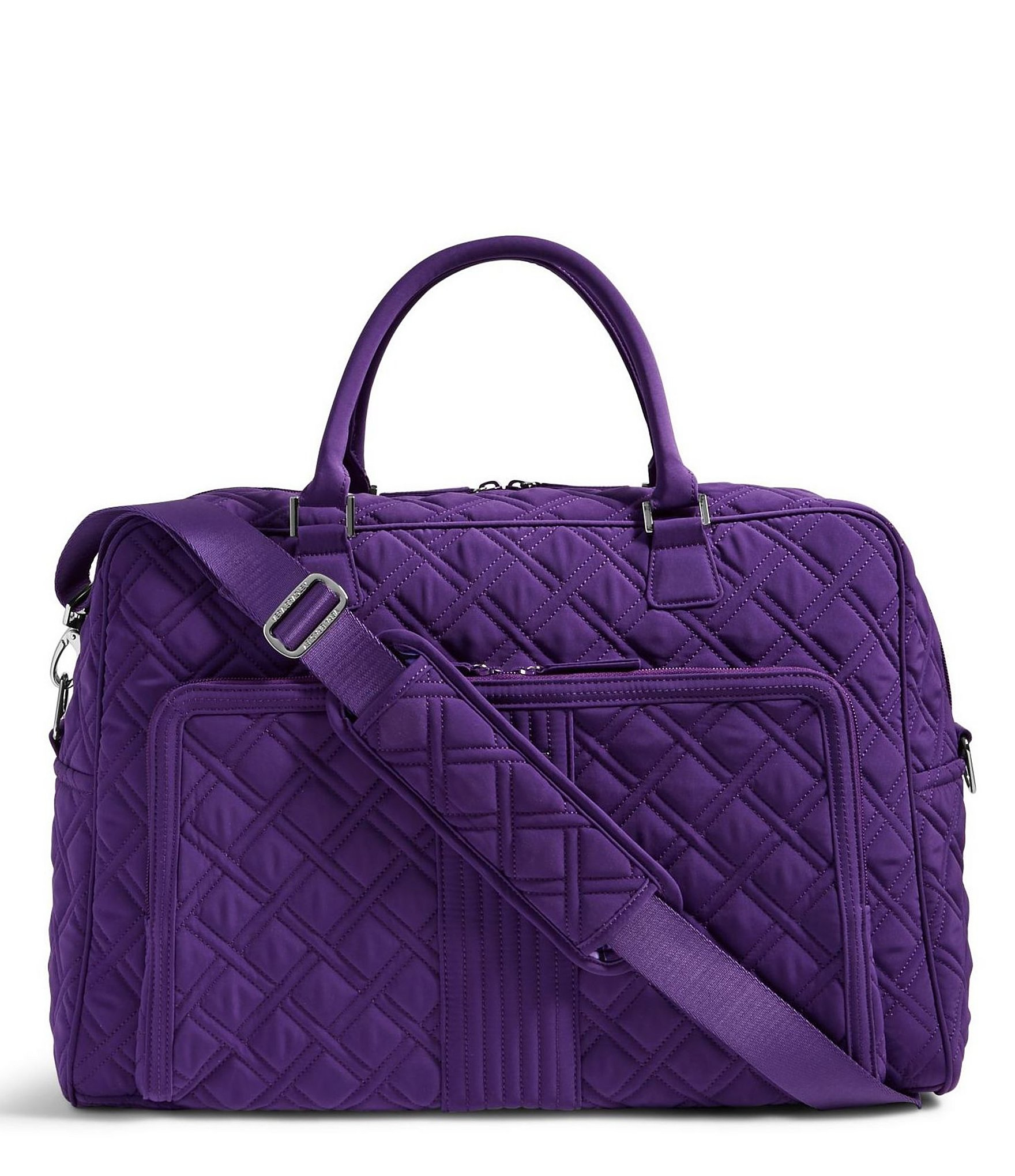 purple travel purse