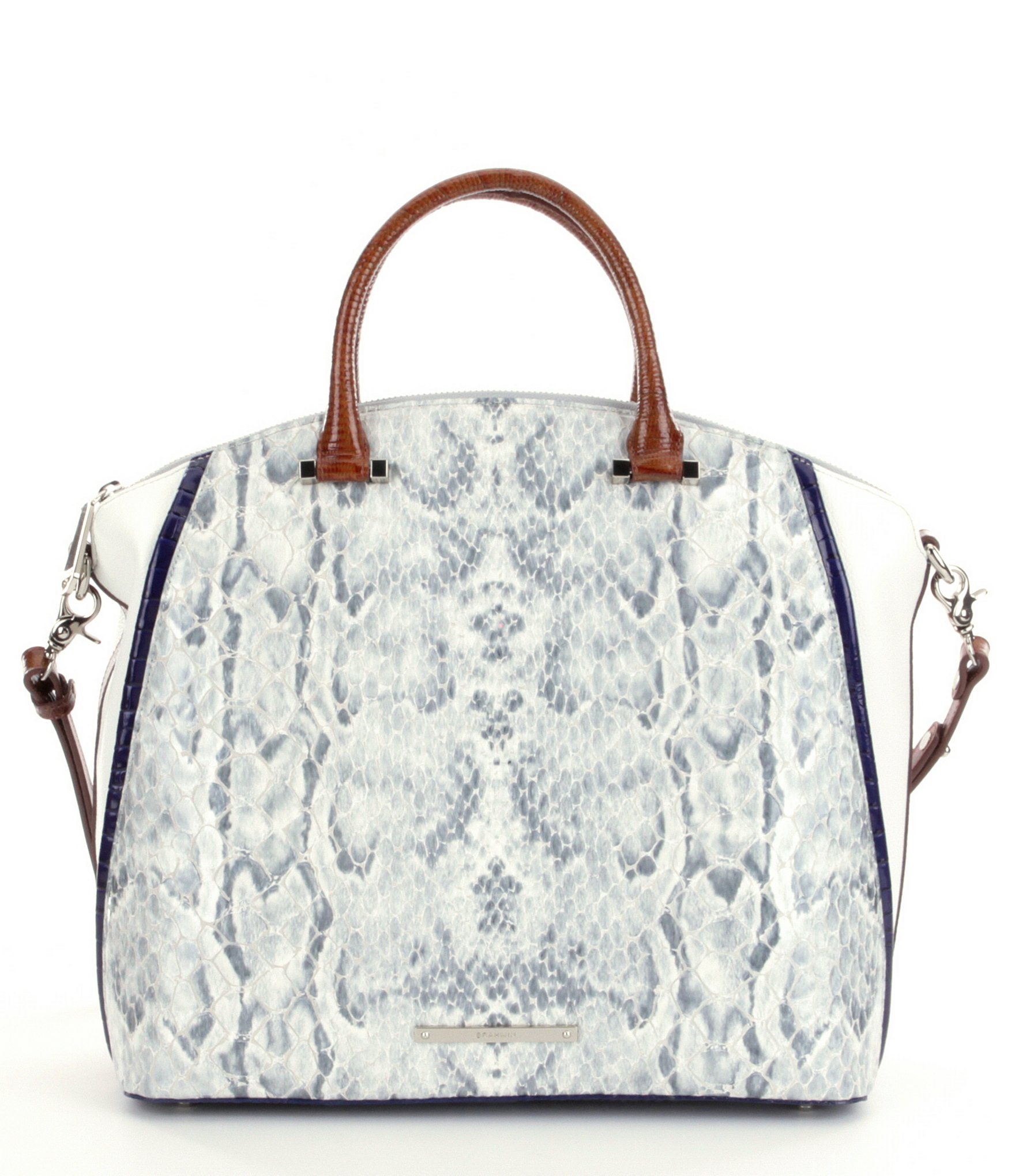 Brahmin Sierra Collection Large Duxbury Satchel in Gray | Lyst