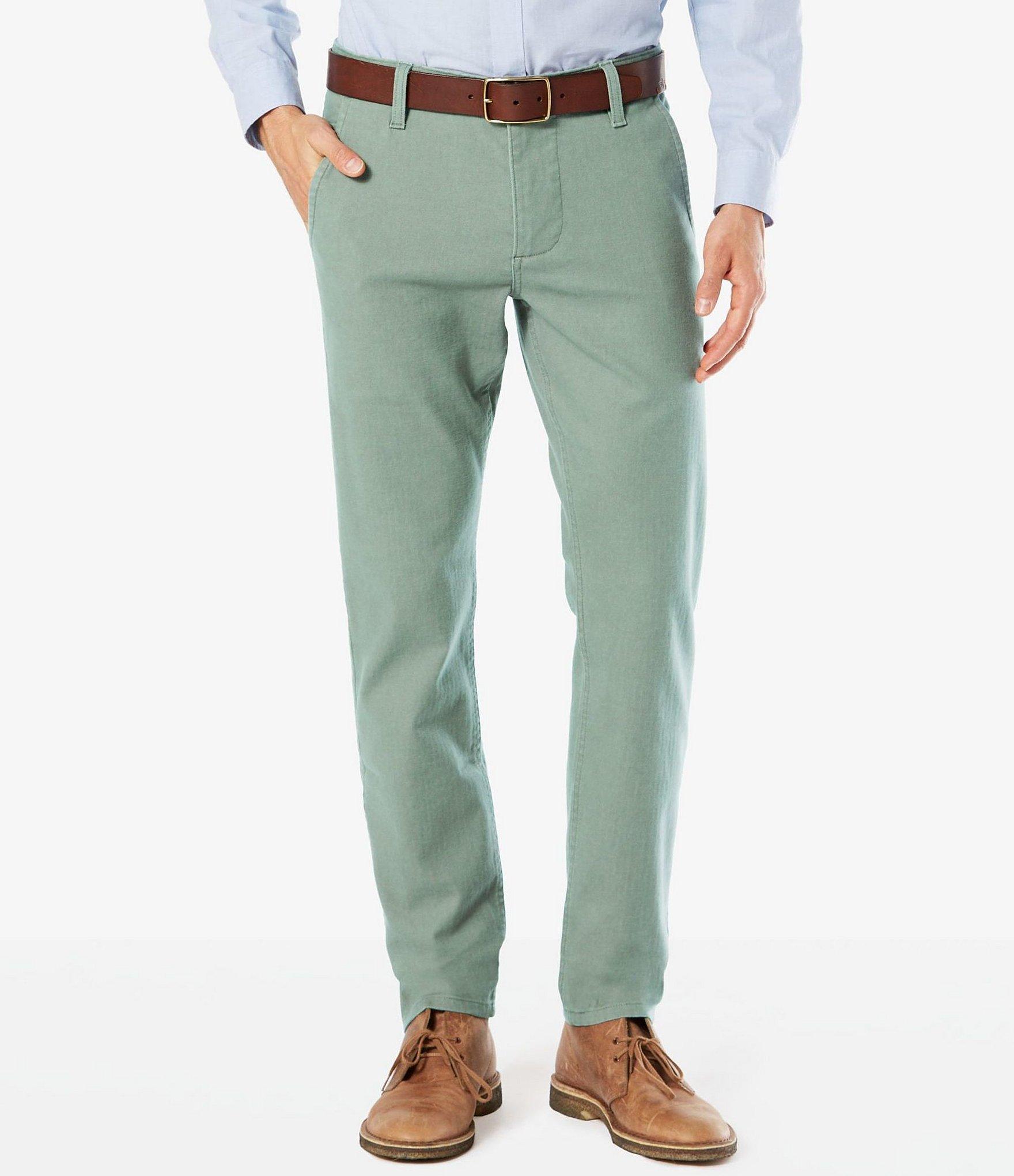 Dockers Alpha Khaki Slim Tapered Stretch Twill Pants in Green for Men ...