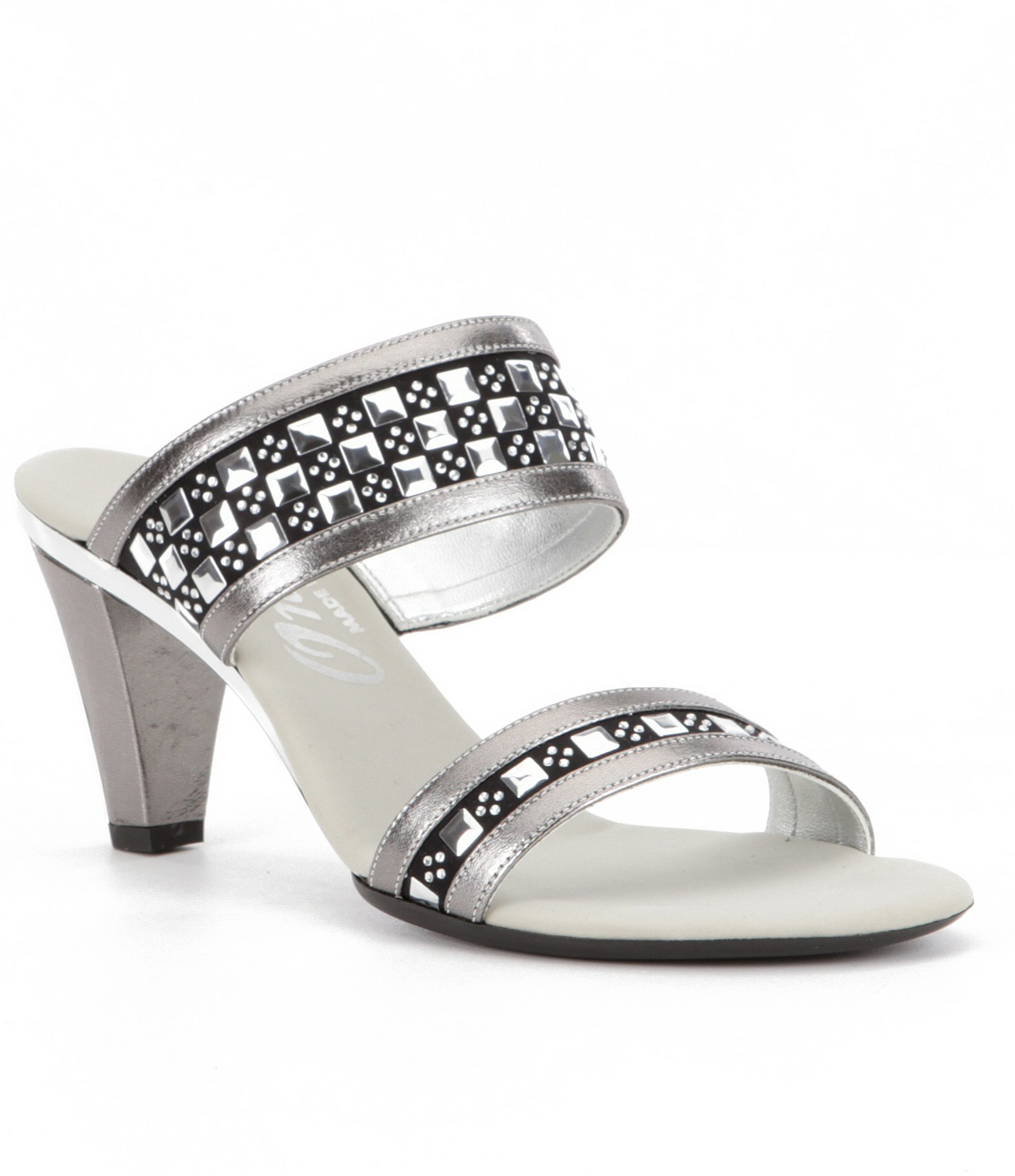 Lyst - Onex Chess Leather Dress Sandals in Metallic