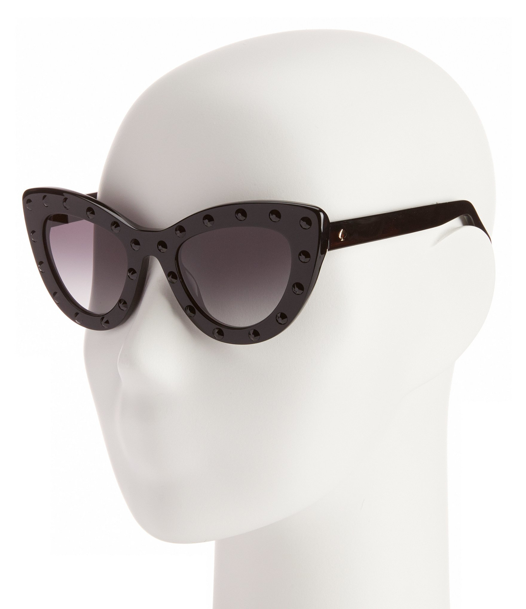 Lyst Kate Spade New York Luann Studded Cateye Sunglasses in Black