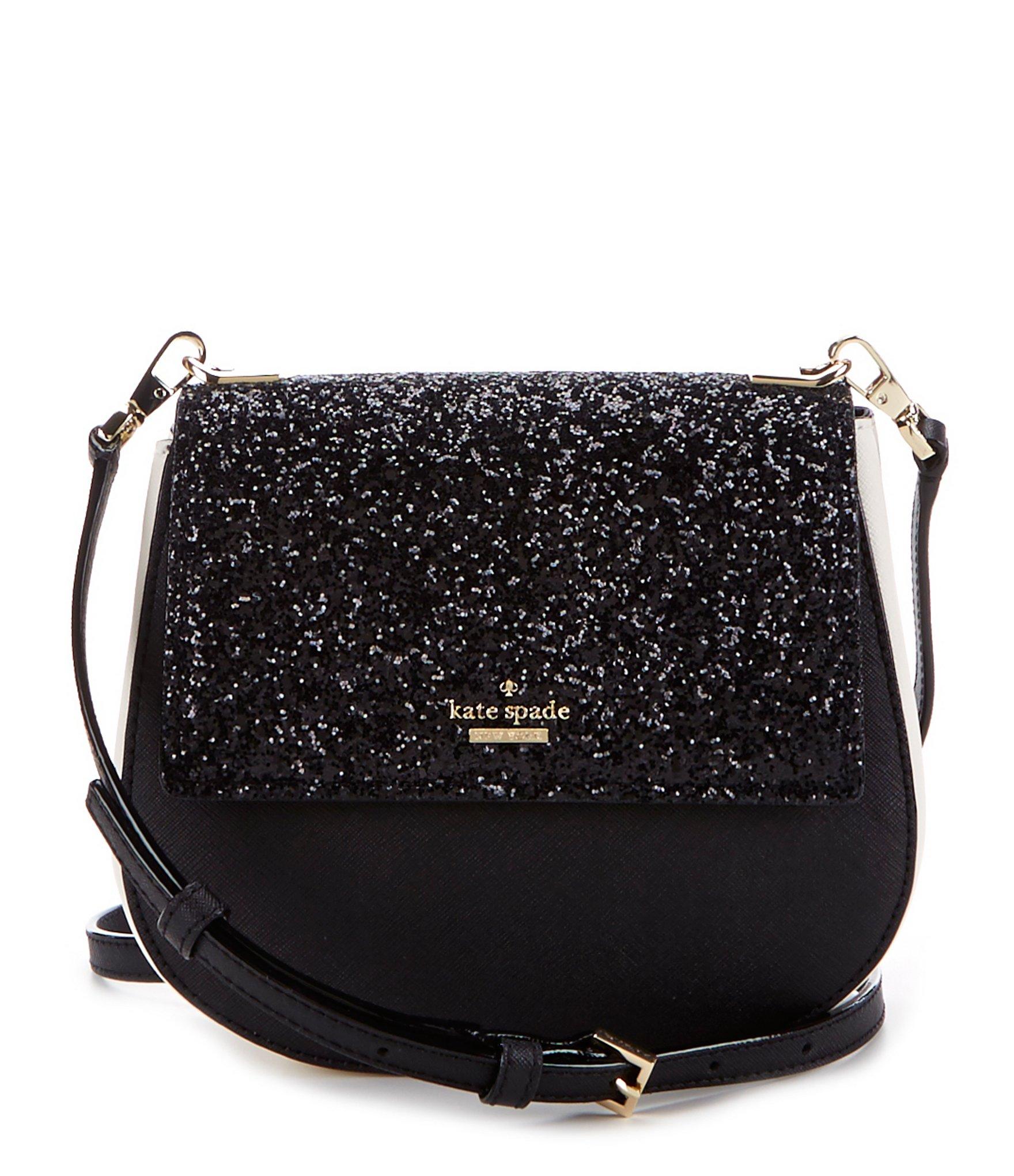 Lyst - Kate spade new york Cameron Street Collection Small Byrdie Glitter Cross-body Bag in Black