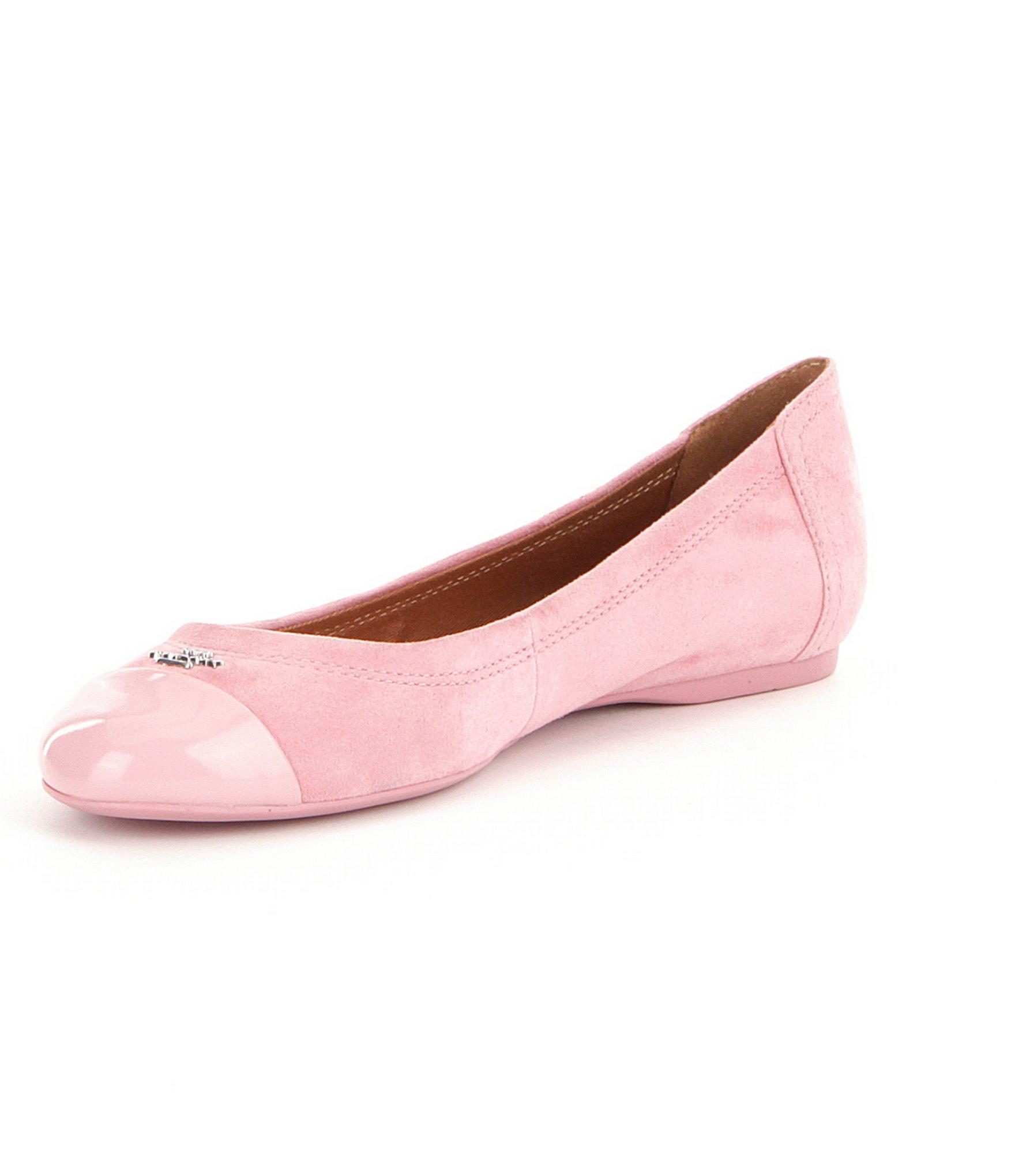 Lyst - Coach Chelsea Suede Ballet Flats in Pink