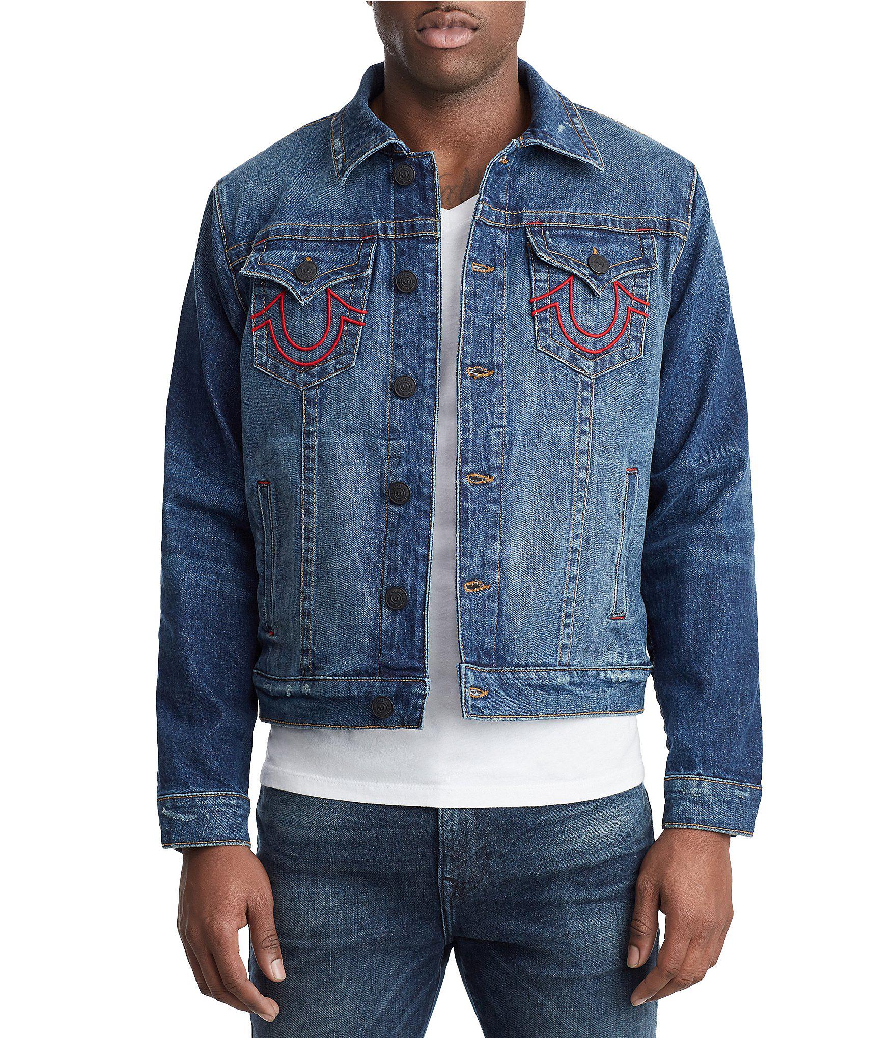 Lyst - True Religion Manchester United Denim Collection Trucker Jacket ...