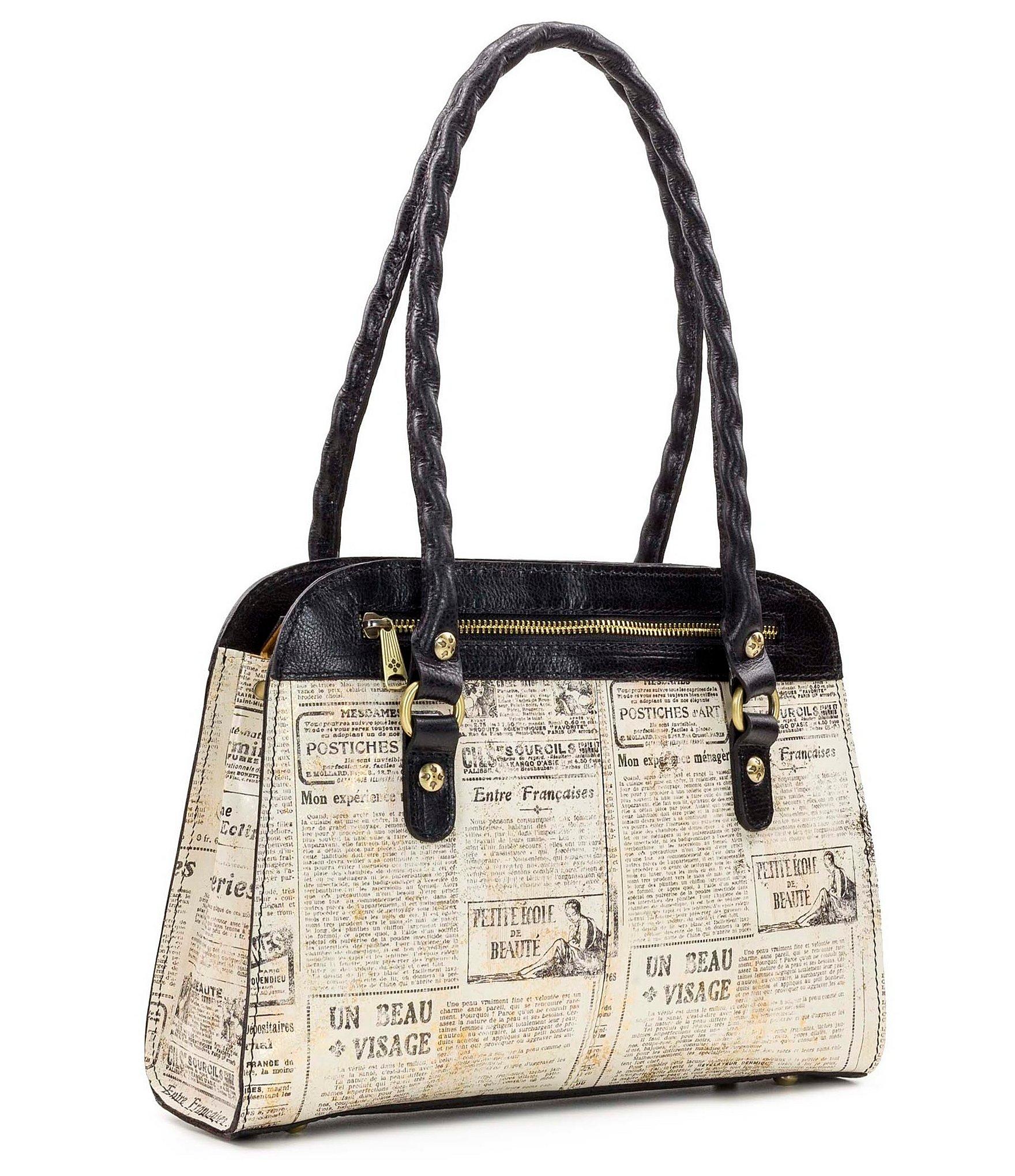 patricia nash newspaper print tote