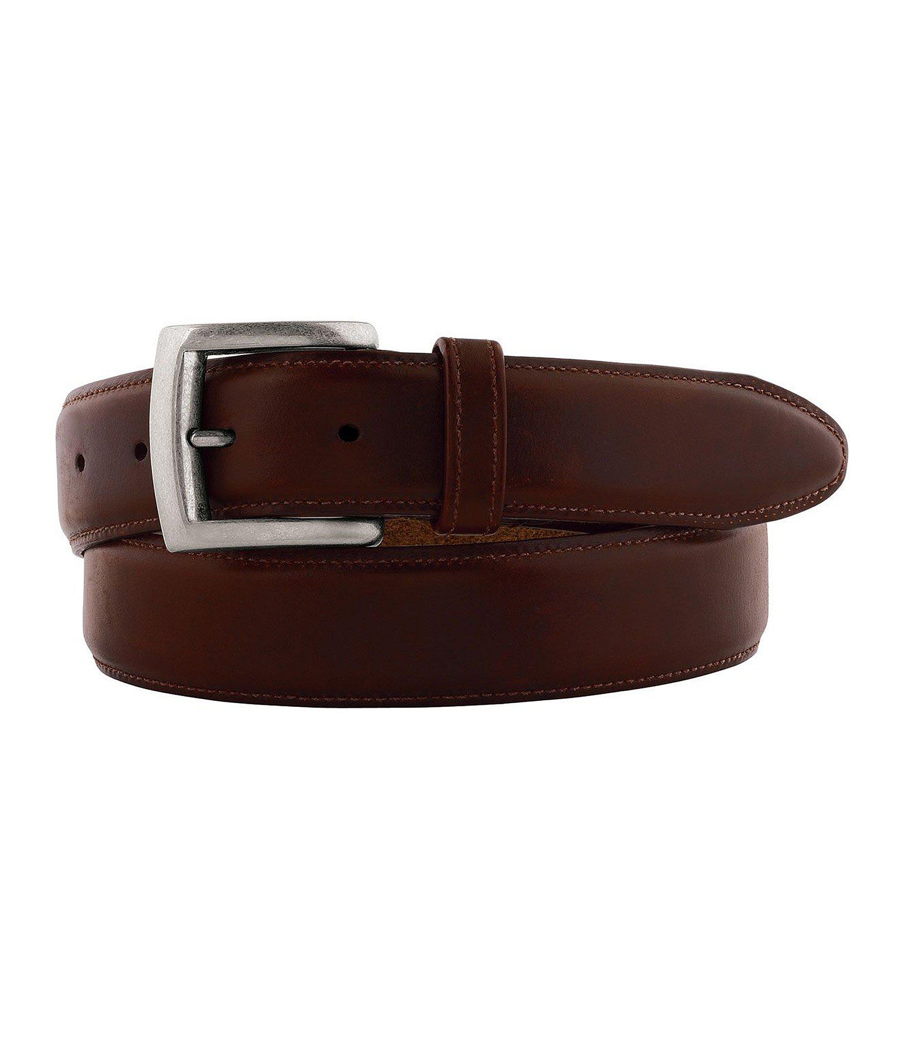 Lyst - Johnston & Murphy Waxed Leather Belt in Brown for Men