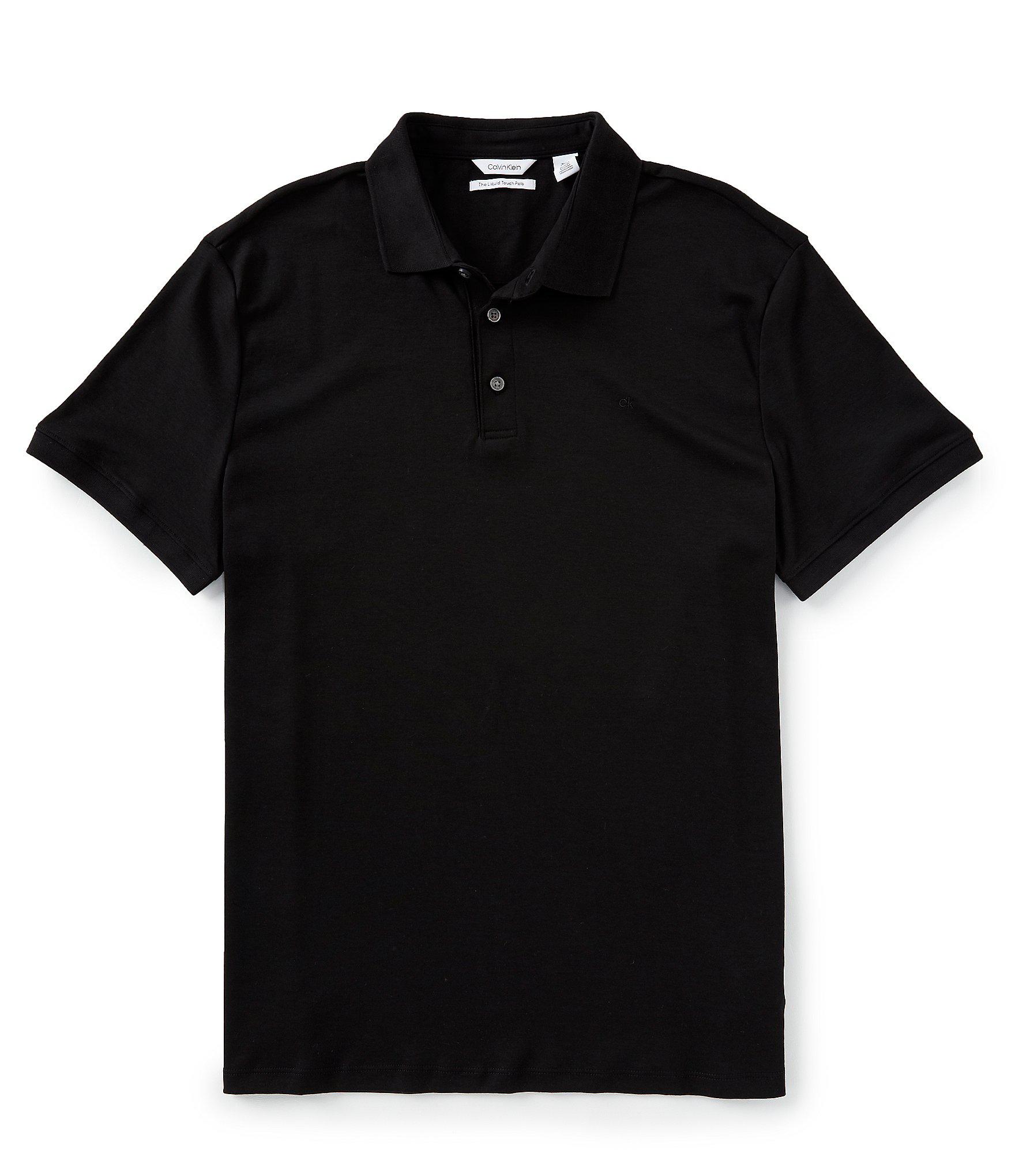 Lyst - Calvin Klein Liquid Touch Short-sleeve Polo Shirt in Black for Men