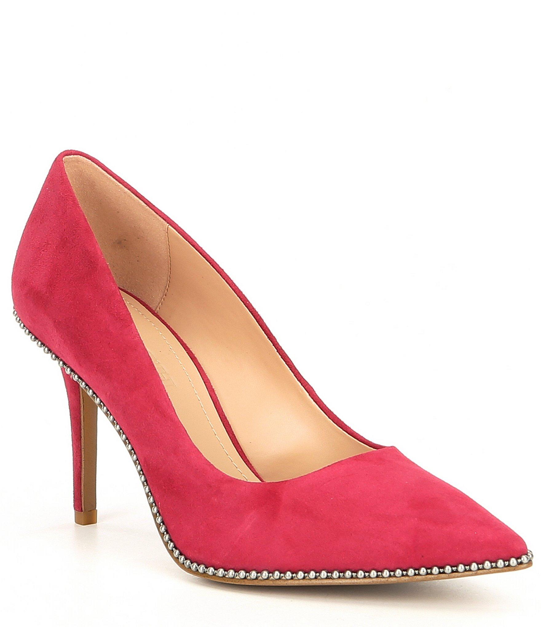 COACH Waverly Pointy Toe Pump in Red - Lyst