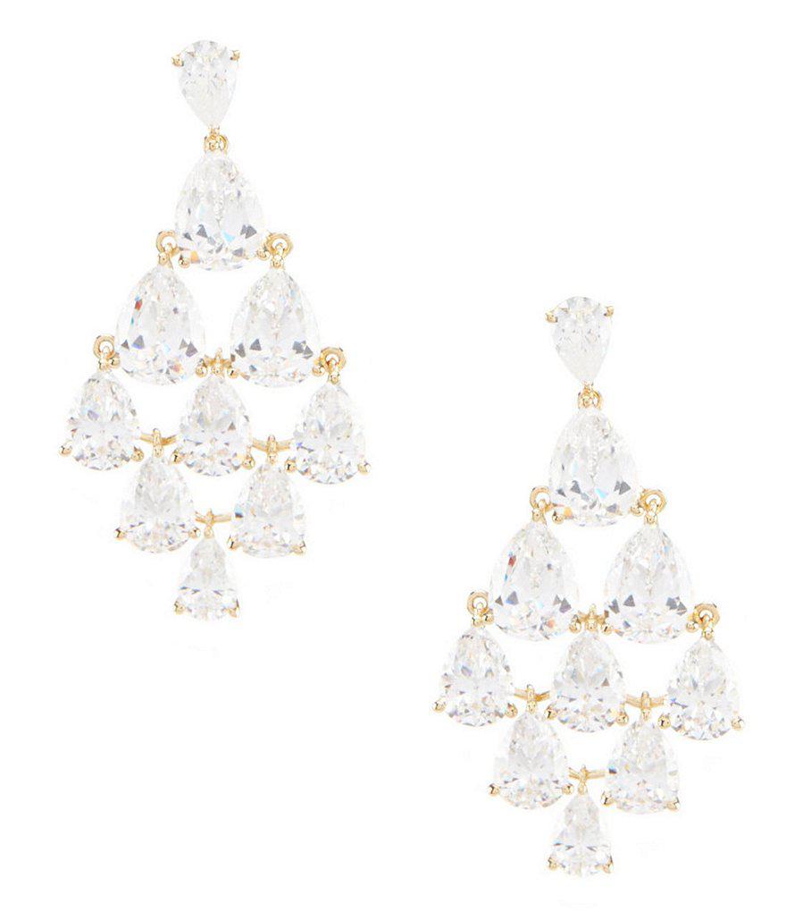 Lyst Nadri Cubic Zirconia Chandelier Earrings In Metallic Gallery