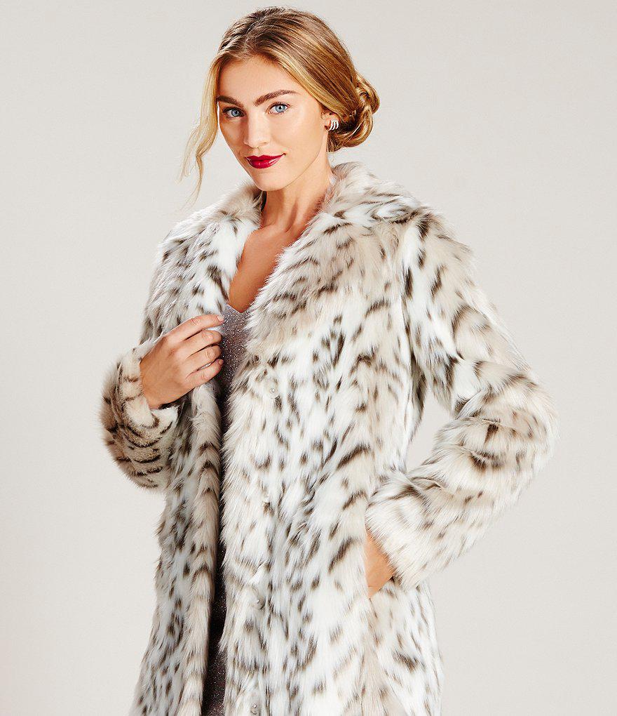 Leopard Print Faux Fur Coat
