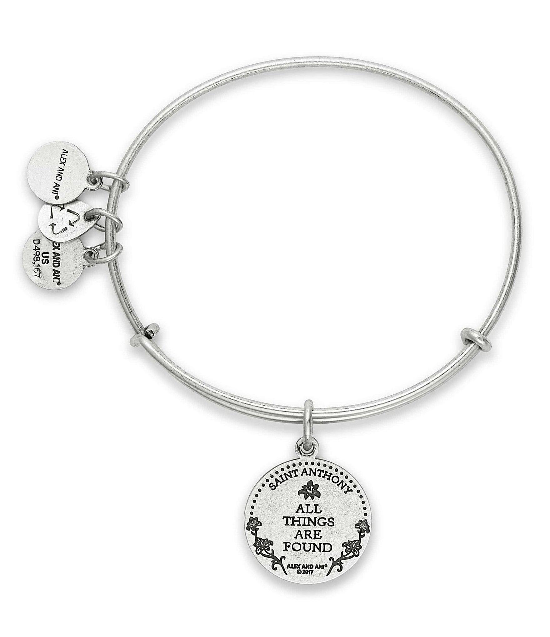 Lyst Alex And Ani St Anthony Charm Bangle Bracelet In Metallic View Fullscreen