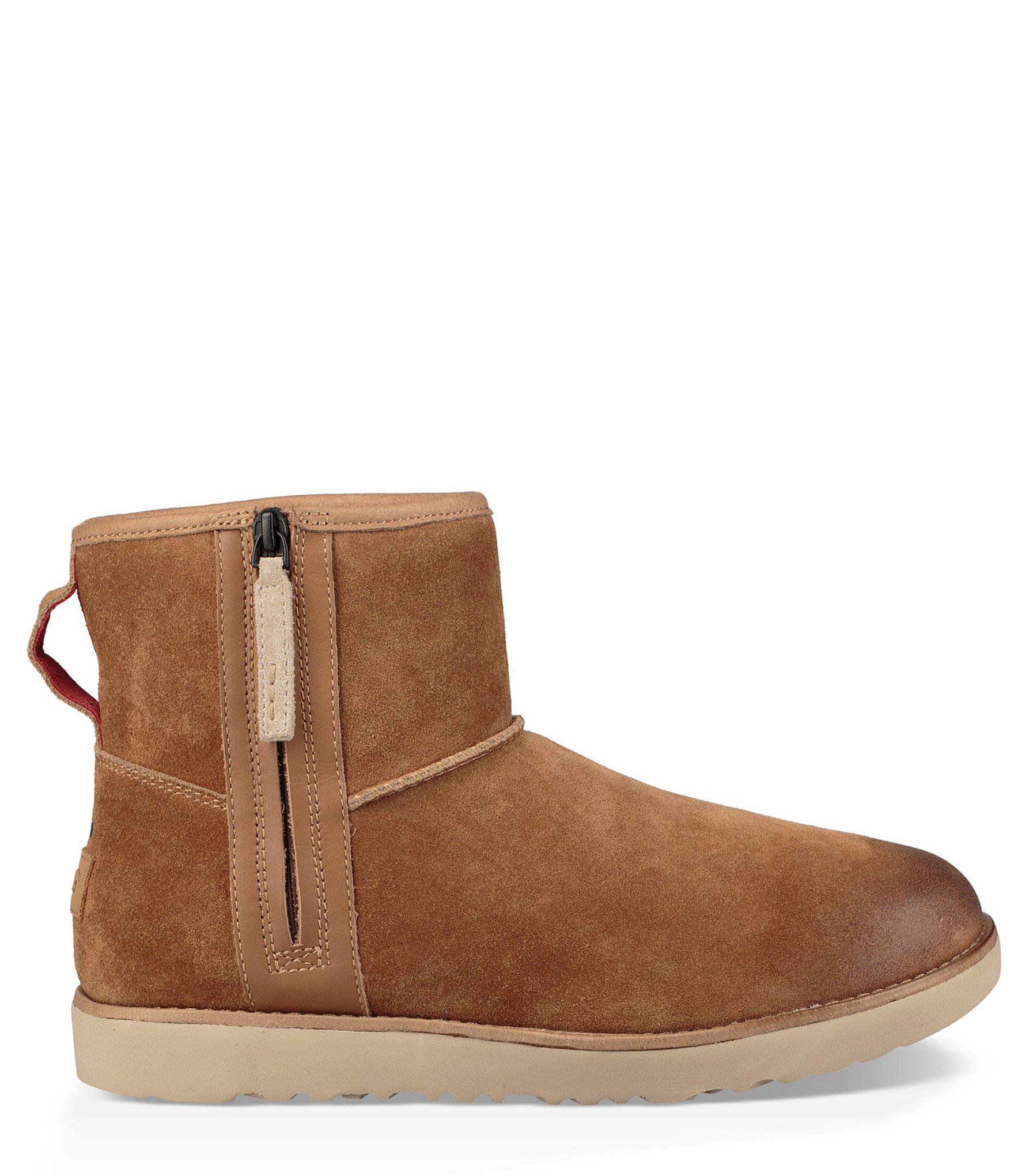 Ugg Mens Classic Mini Zip Waterproof Boot In Brown For Men Lyst