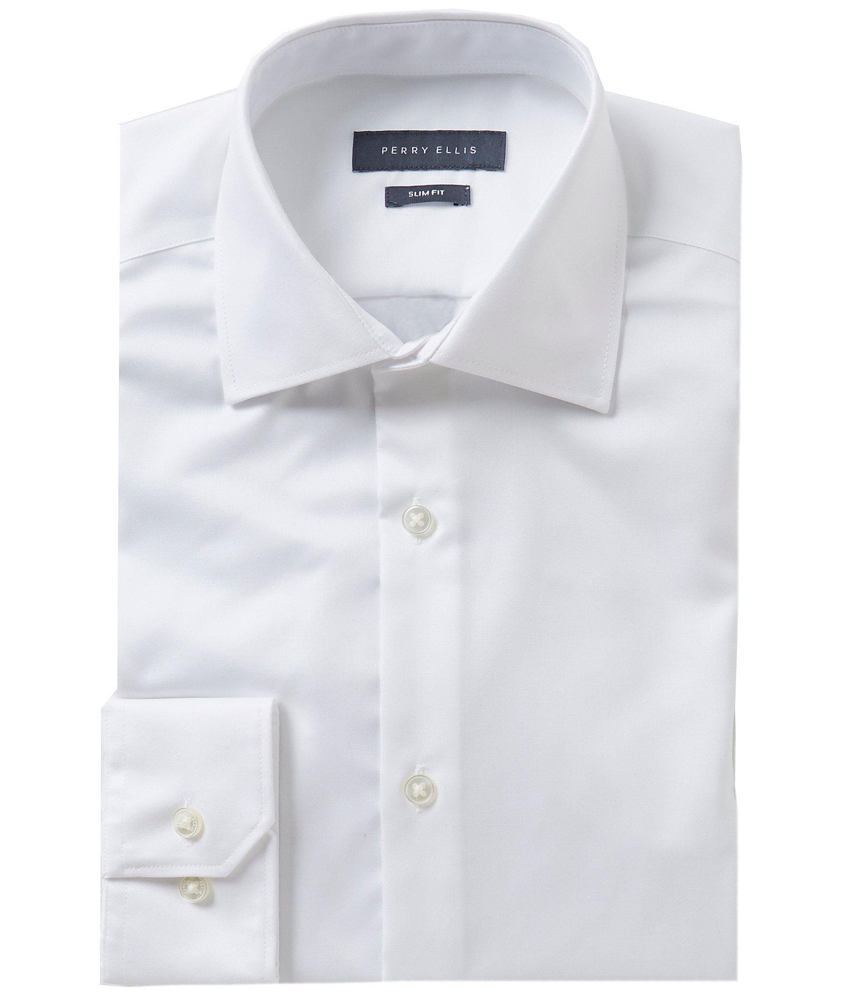 perry ellis slim fit dress shirts