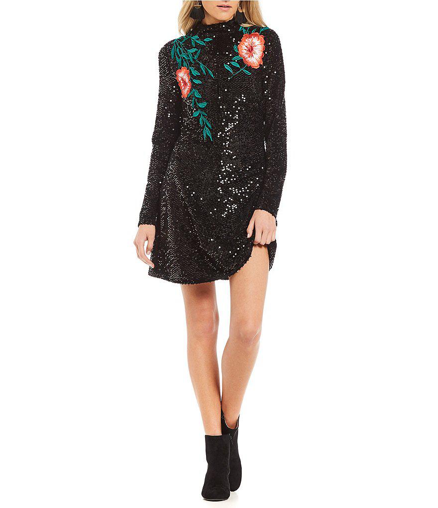 gianni bini red sequin dress