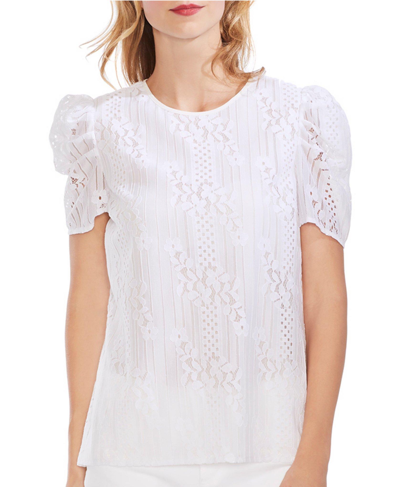 puff sleeve blouse white