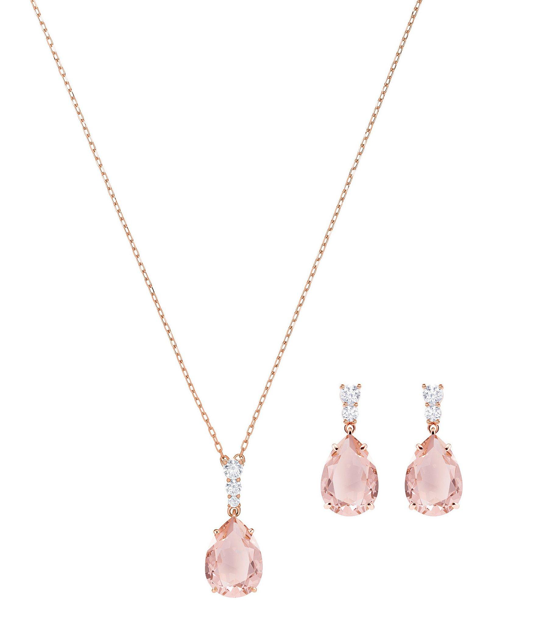 Pink Vintage Necklace Earring Set Pink Vintage Necklace Earring Set