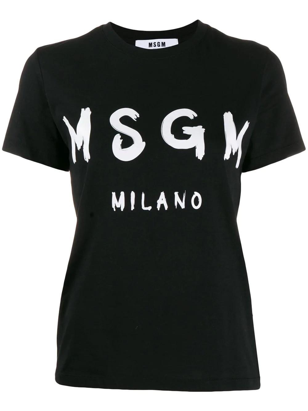 MSGM Cotton Milano Logo T-shirt in Black - Save 23% - Lyst