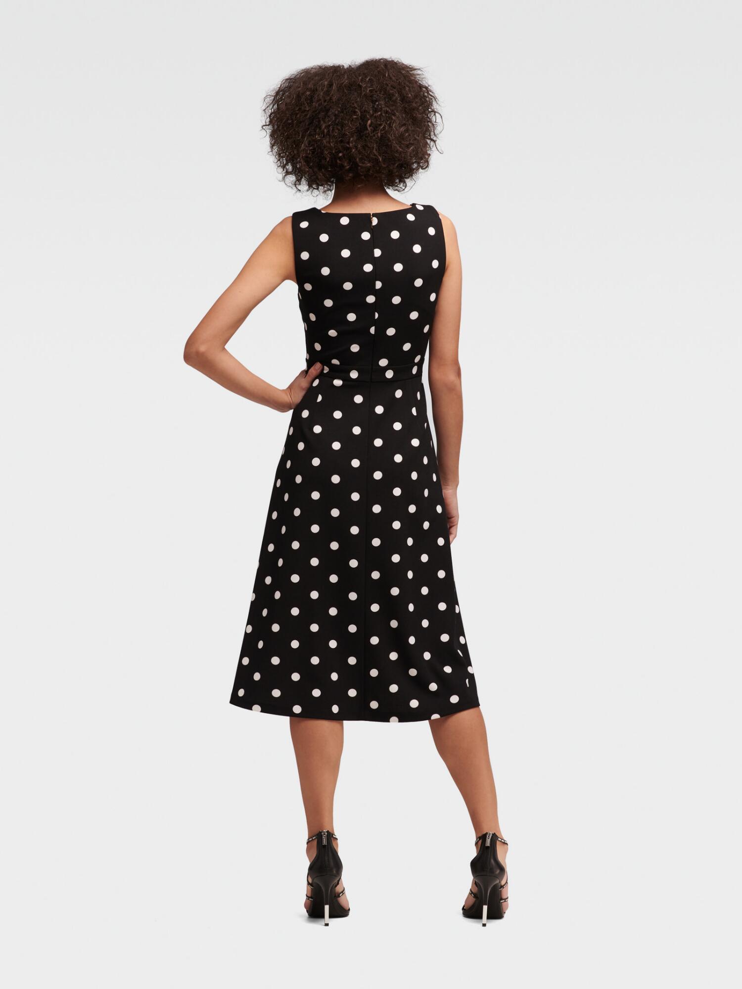 black on black polka dot dress