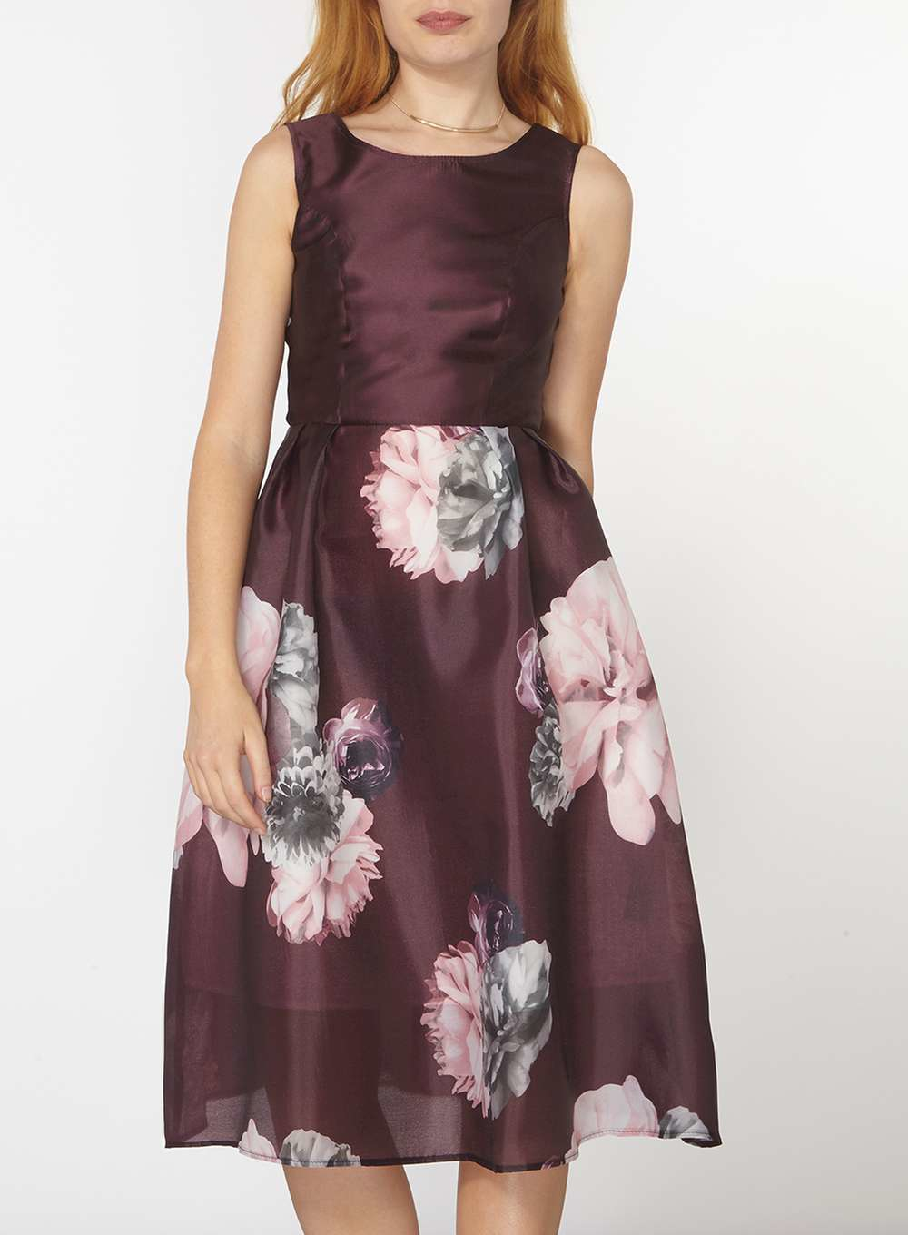  Dorothy  perkins  Luxe Merlot Bloom Prom  Dress  in Multicolor 