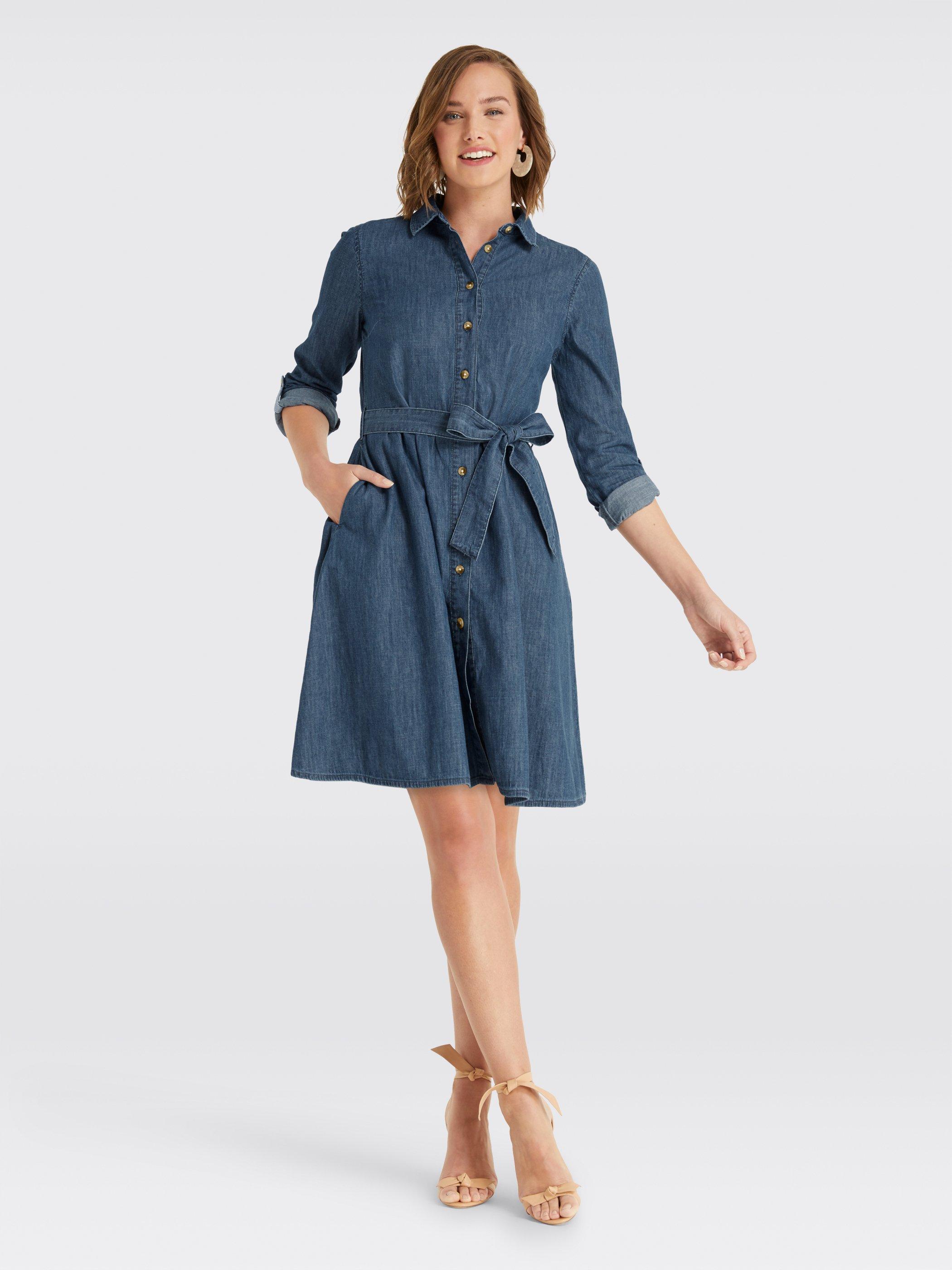 Draper James Chambray Shirtdress in Blue - Save 22% - Lyst