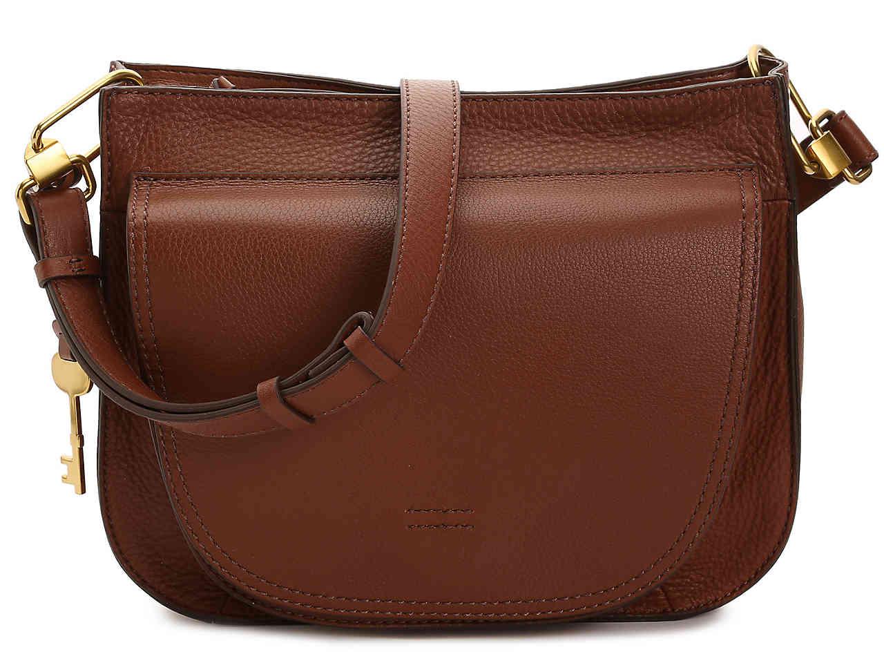 Fossil Camden Leather Crossbody Bag in Brown - Lyst