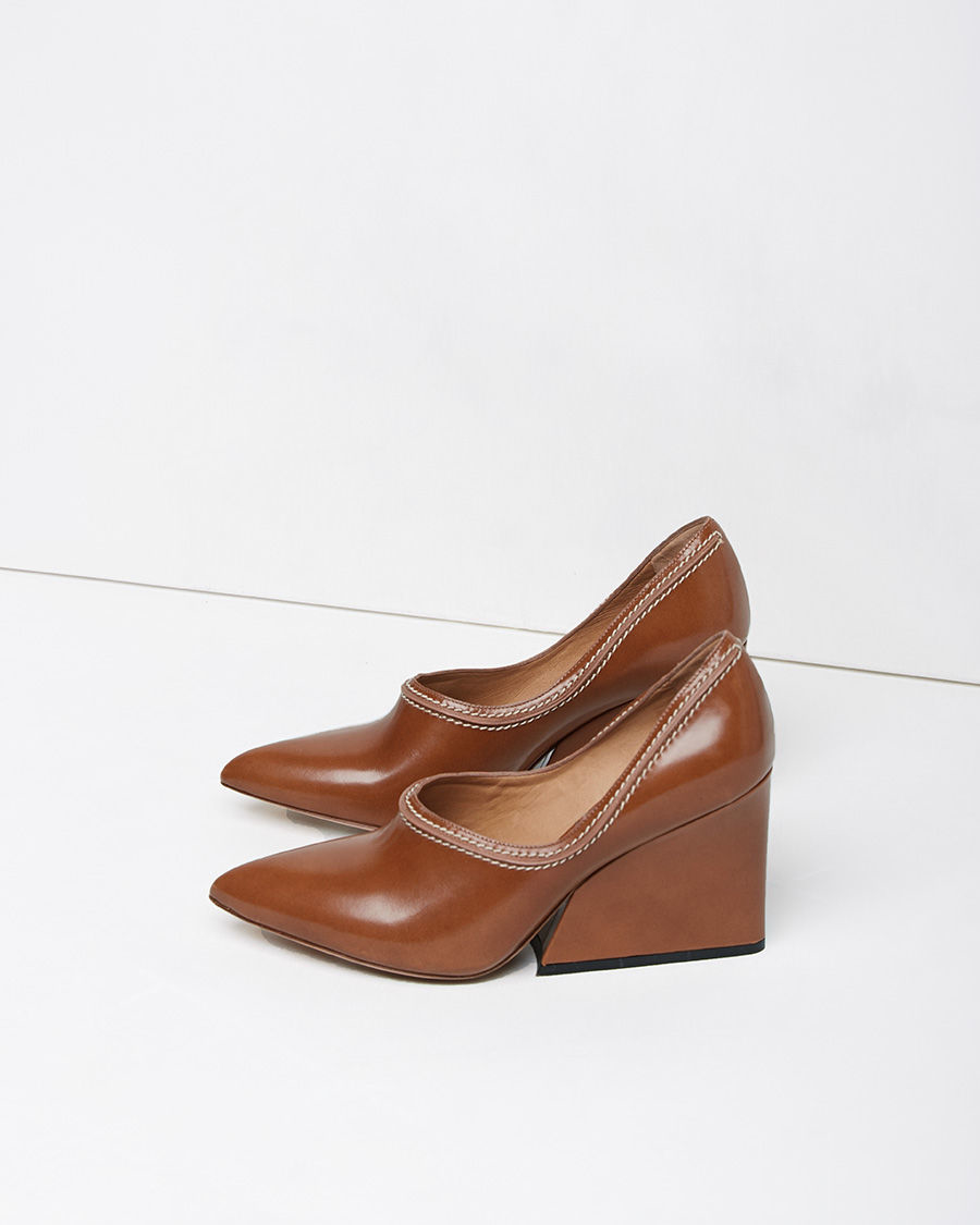 Lyst - Acne Studios Ilona Stitch Heel in Brown