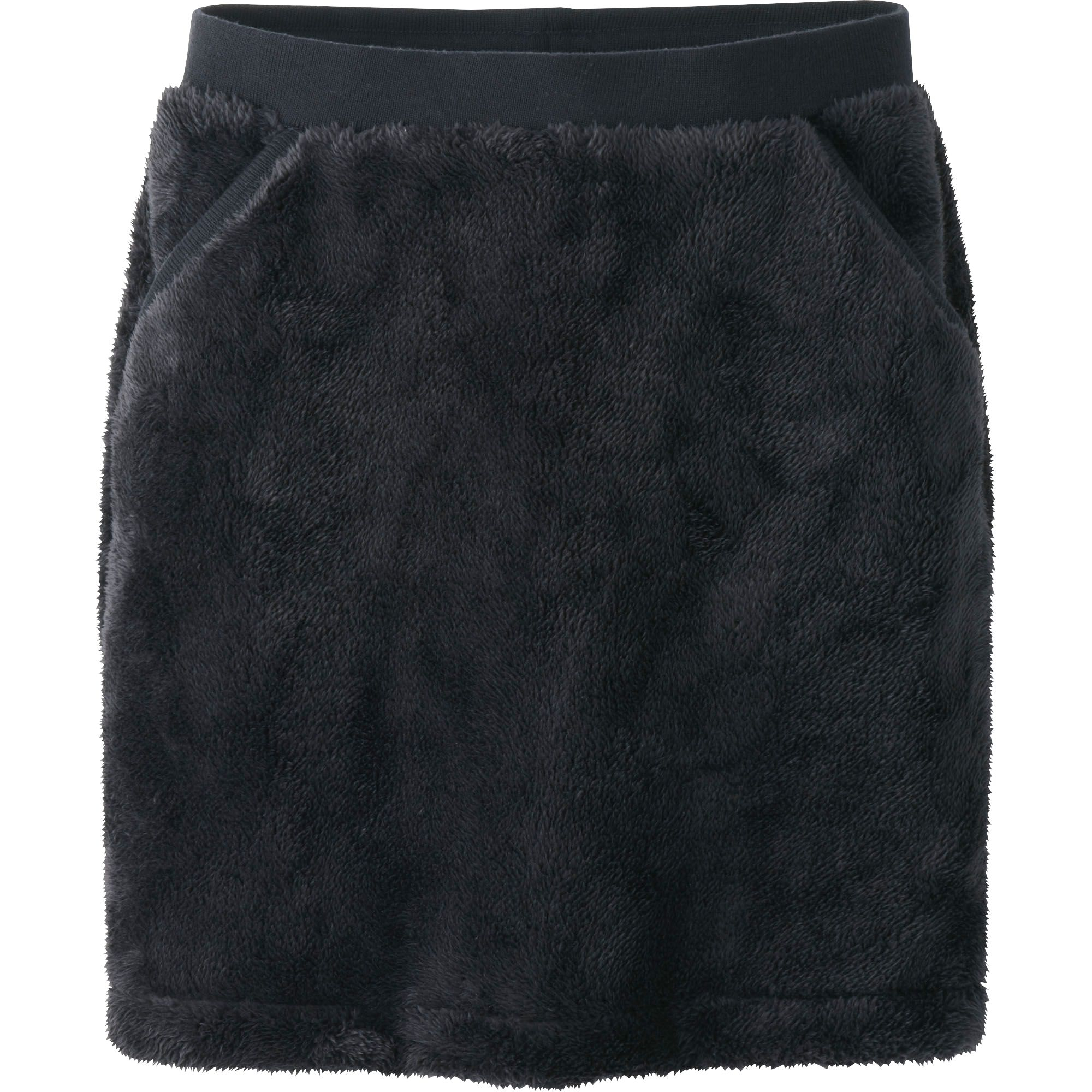 Uniqlo Fluffy Fleece Skirt in Black | Lyst