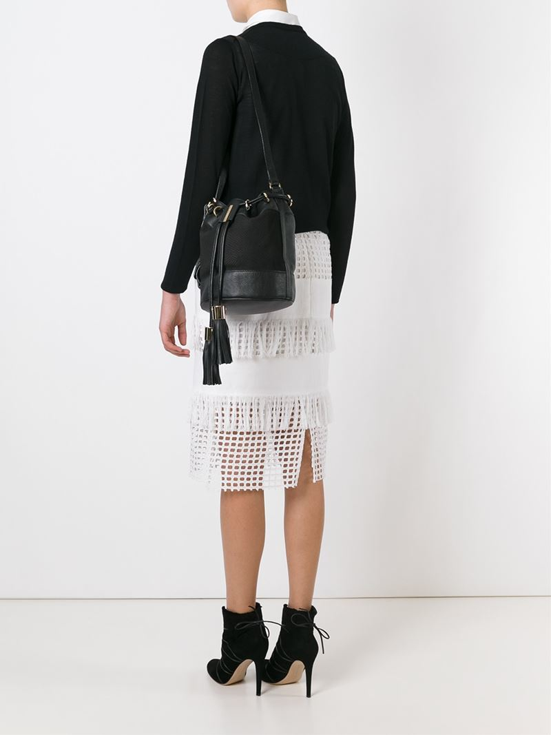 Lyst See By Chloé Small Vicki Bucket Bag In Black Gallery Previously Sold At Farfetch Women S Bucket Bags See By Chloe