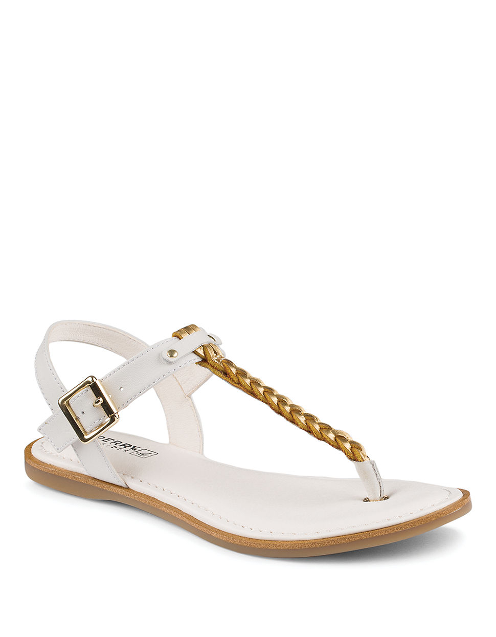 white braided strap heels