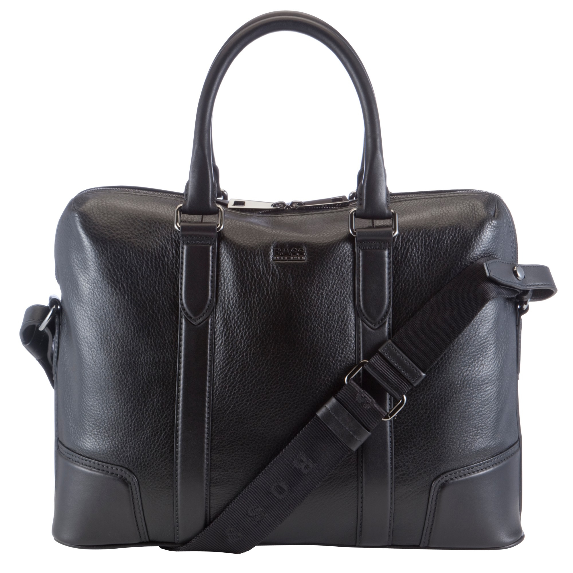 Hugo Boss Masoni Leather Work Bag in Black for Men | Lyst
