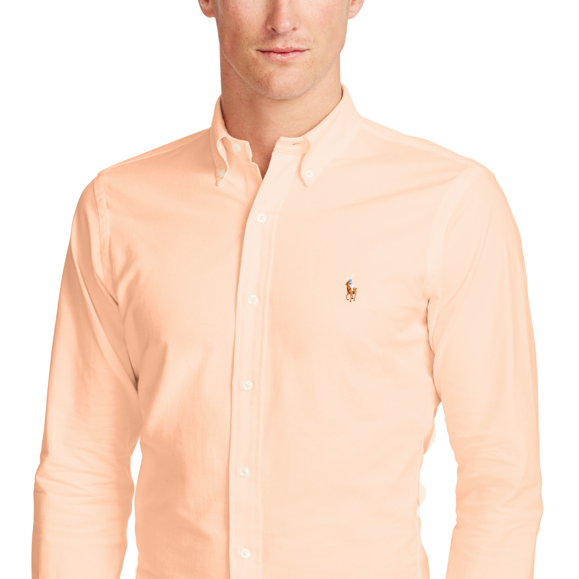 peach ralph lauren shirt