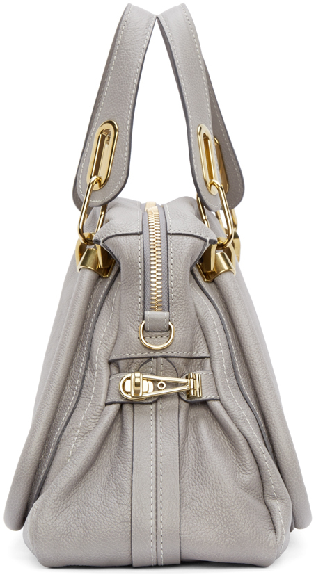 Chlo Grey Calfskin Medium Paraty Bag in Gray (grey) | Lyst  