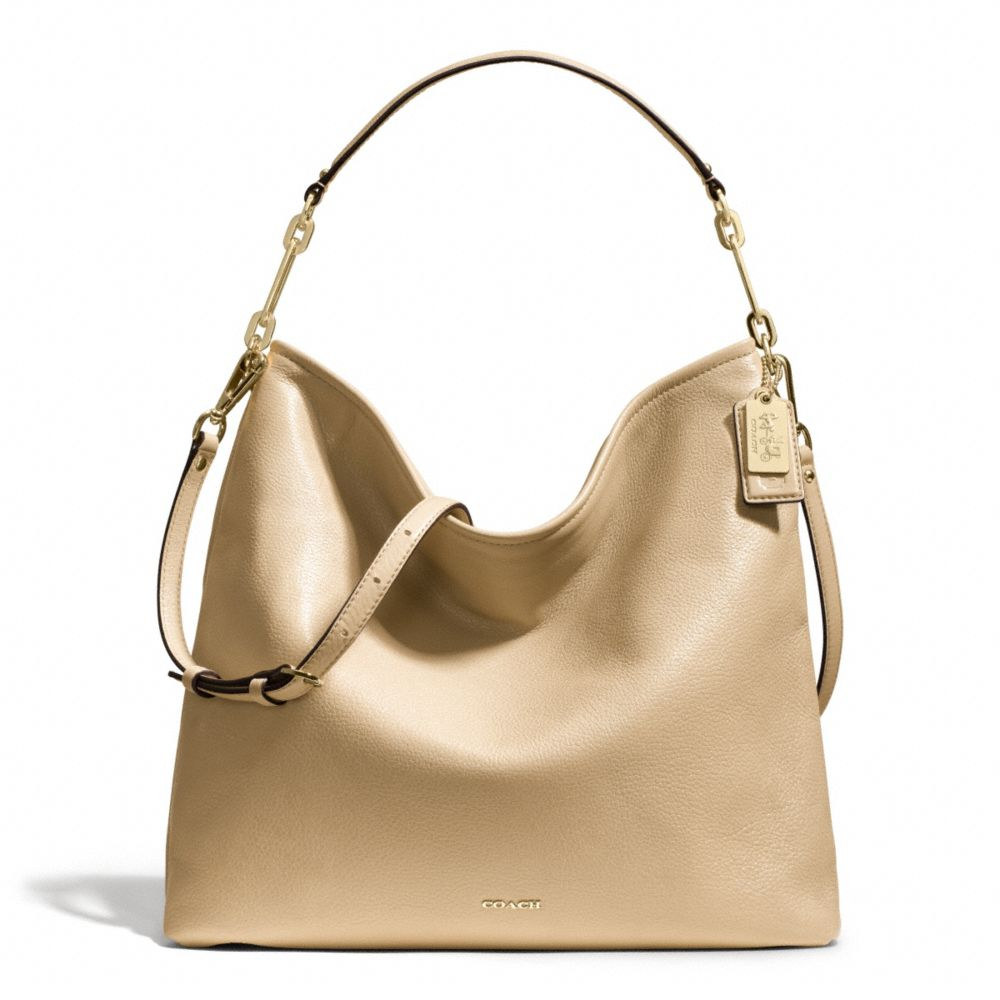 Lyst - Coach Madison Hobo In Leather In Natural