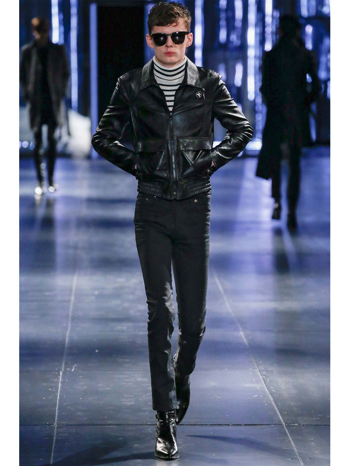 Saint laurent Nappa Leather Jacket in Black for Men | Lyst