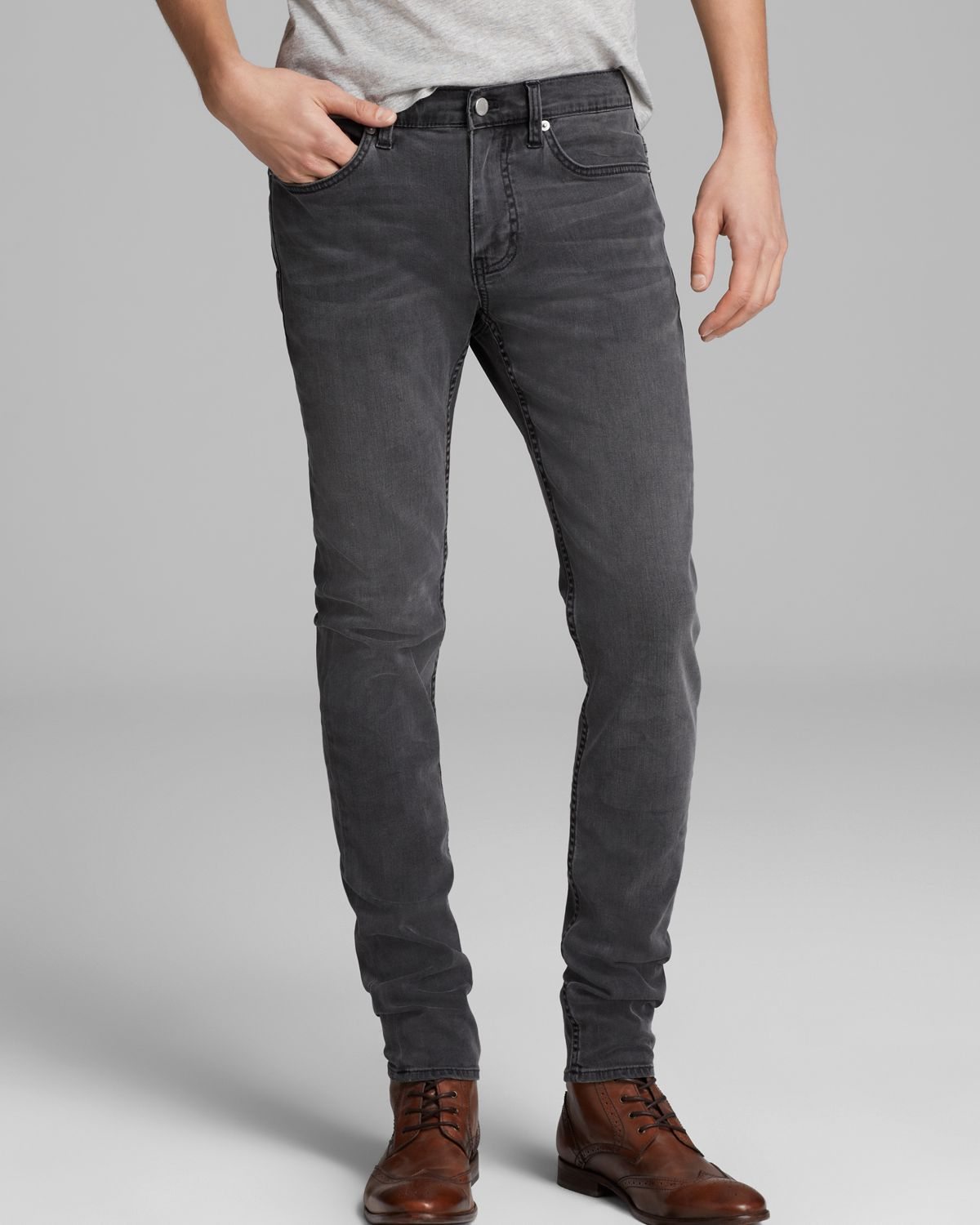 Lyst Blk Dnm Jeans Slim Fit In Classic Wash Grey In Gray For Men 