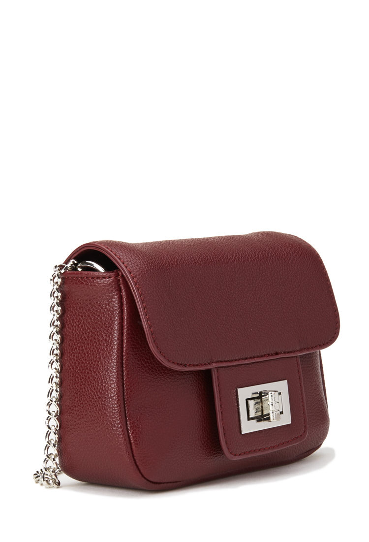 Lyst Forever 21 Chain Strap Crossbody Bag In Red Gallery
