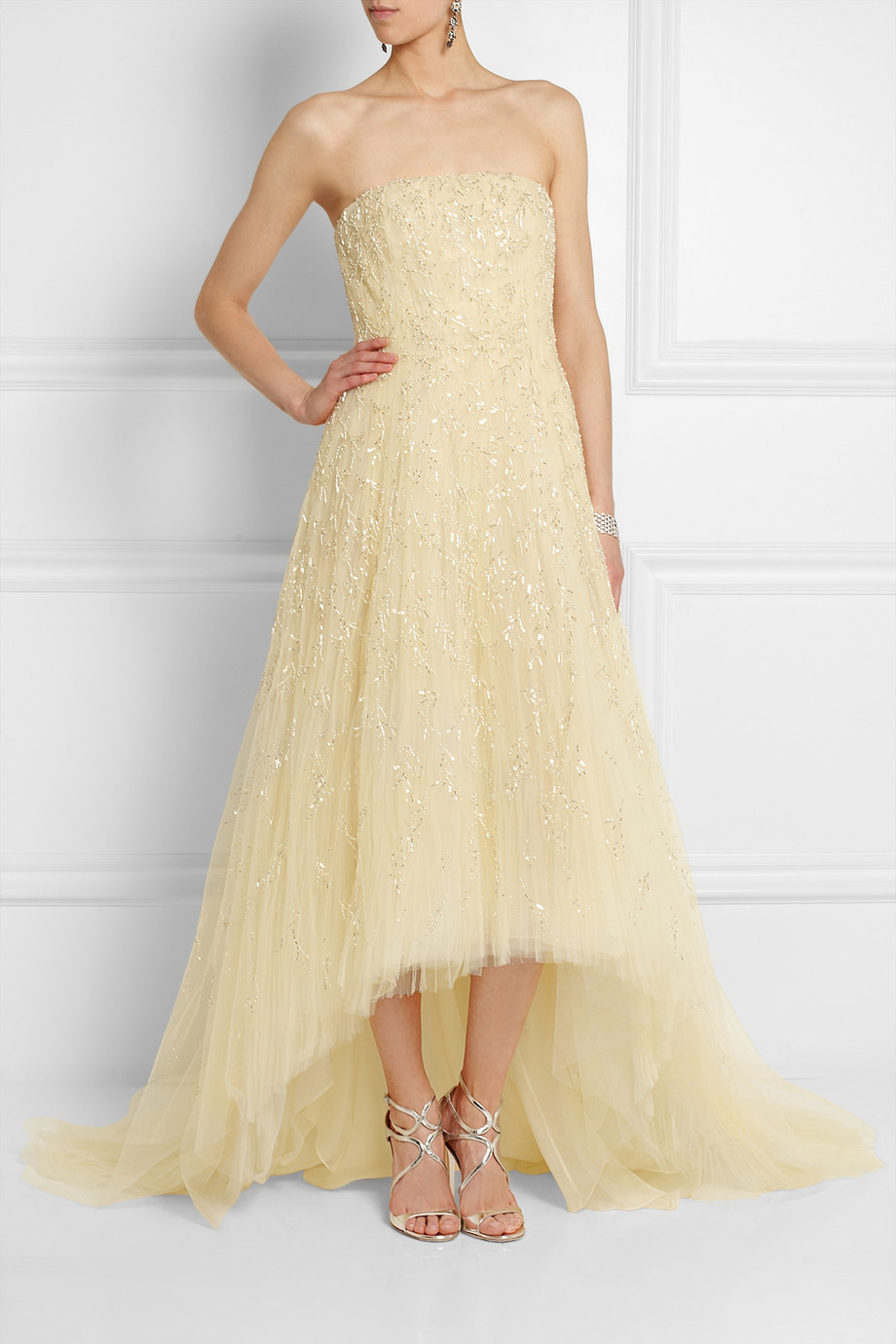 oscar de la renta tulle gown