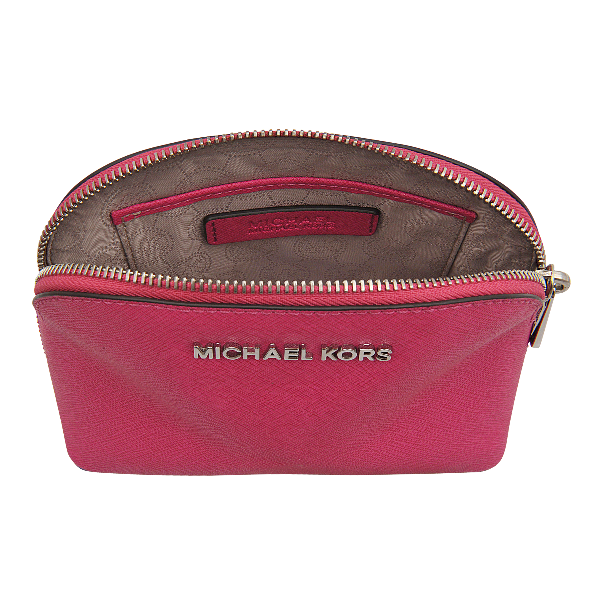 Lyst Michael Kors Cosmetics Bag Cindy Rhodium Travel