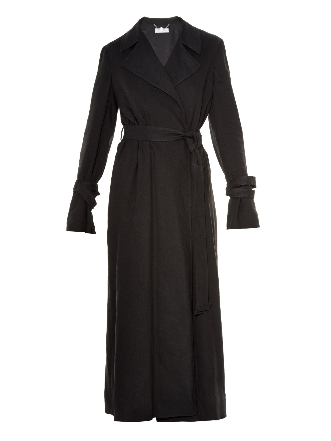 Stella mccartney Kezia Long Trench Coat in Black | Lyst