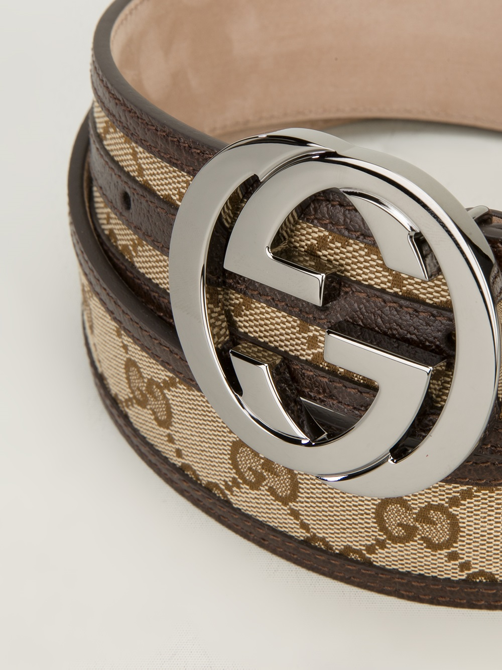 Lyst - Gucci Logo Belt in Brown for Men