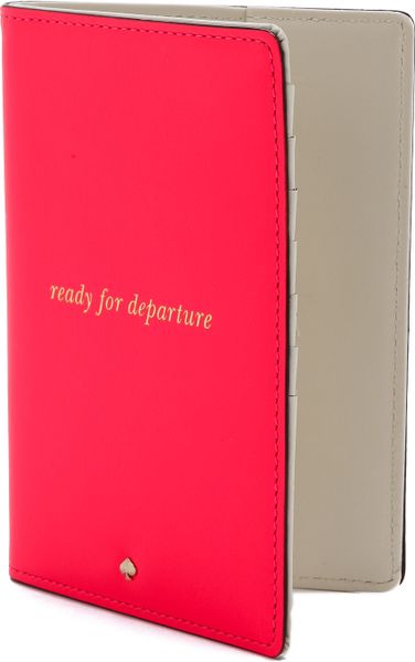 Kate Spade Travel Passport Holder in Red (Geranium)