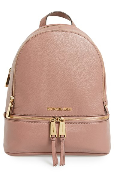 Lyst - Michael Michael Kors 'small Rhea Zip' Leather Backpack in Pink